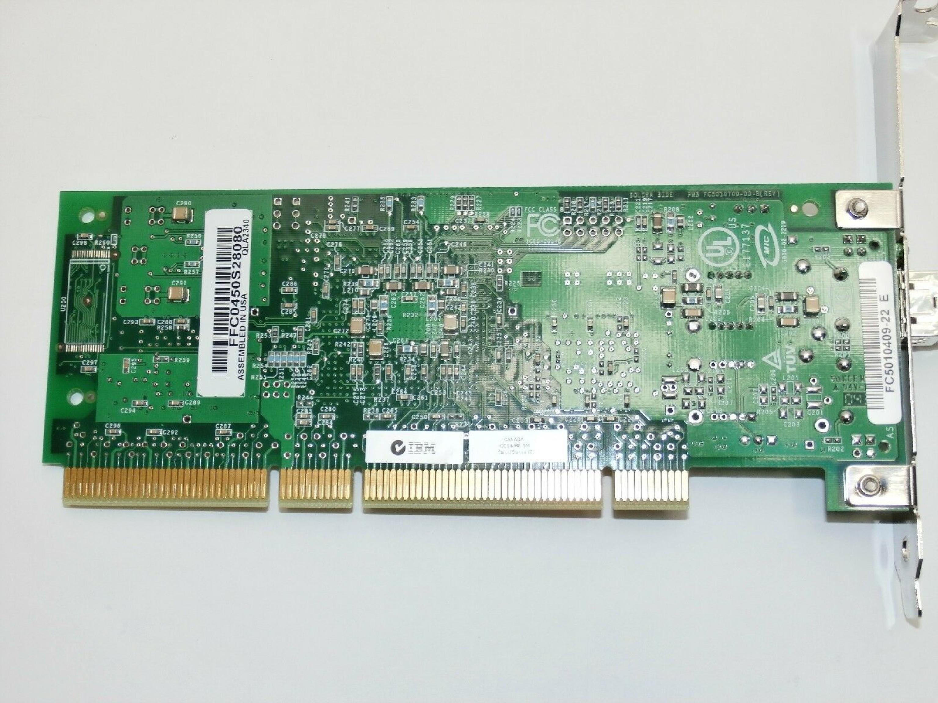 QLOGIC 24P8174 TOTALSTORAGE 2GB SINGLE PORT FC 133 HOST AD PCI-X FIBRE CARD