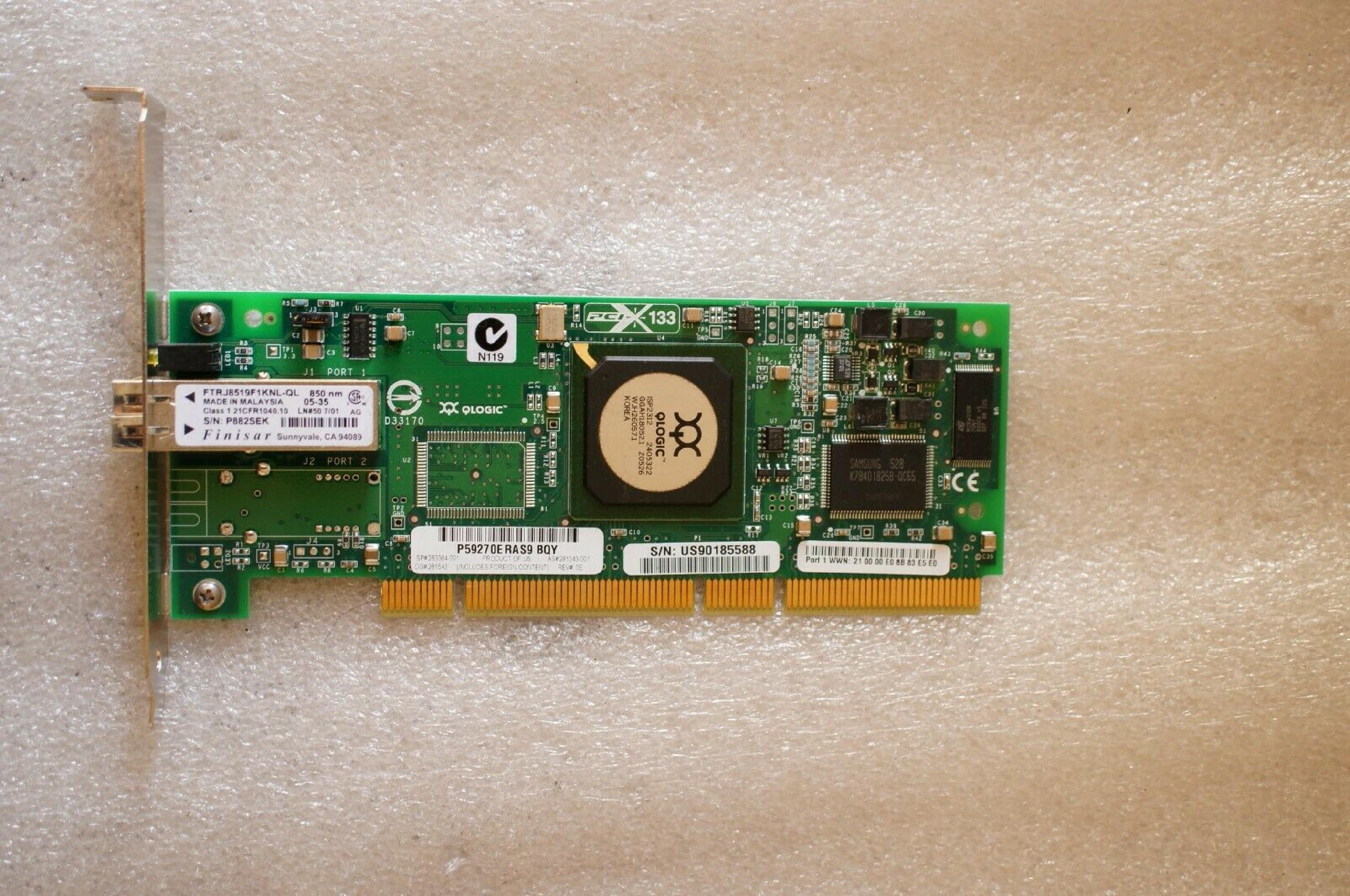 QLOGIC QLA2340 TOTALSTORAGE 2GB SINGLE PORT FC 133 HOST AD PCI-X FIBRE CARD