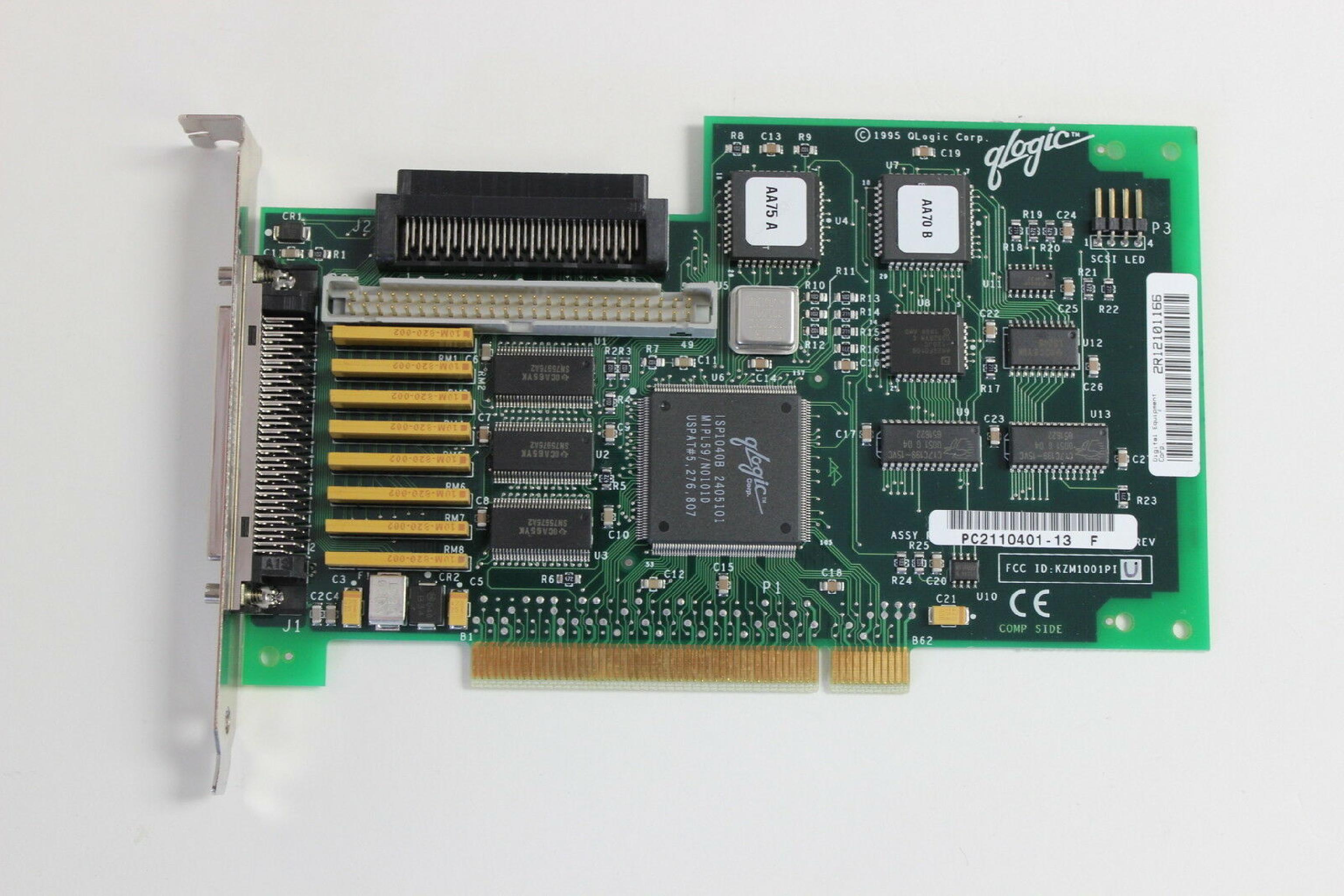 QLOGIC / DEC / DIGITAL EQUIPMENT CORPORATION KZPBA-CY PCI DIFFERENTIAL SCSI CONTROLLER 68 PIN WIDE