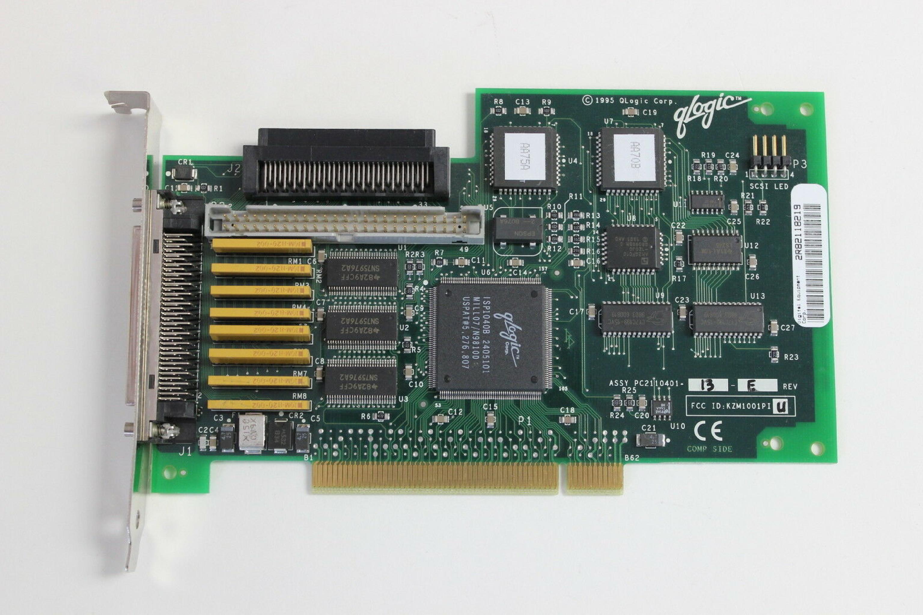 QLOGIC / DEC / DIGITAL EQUIPMENT CORPORATION KZPBA-CY PCI DIFFERENTIAL SCSI CONTROLLER 68 PIN WIDE