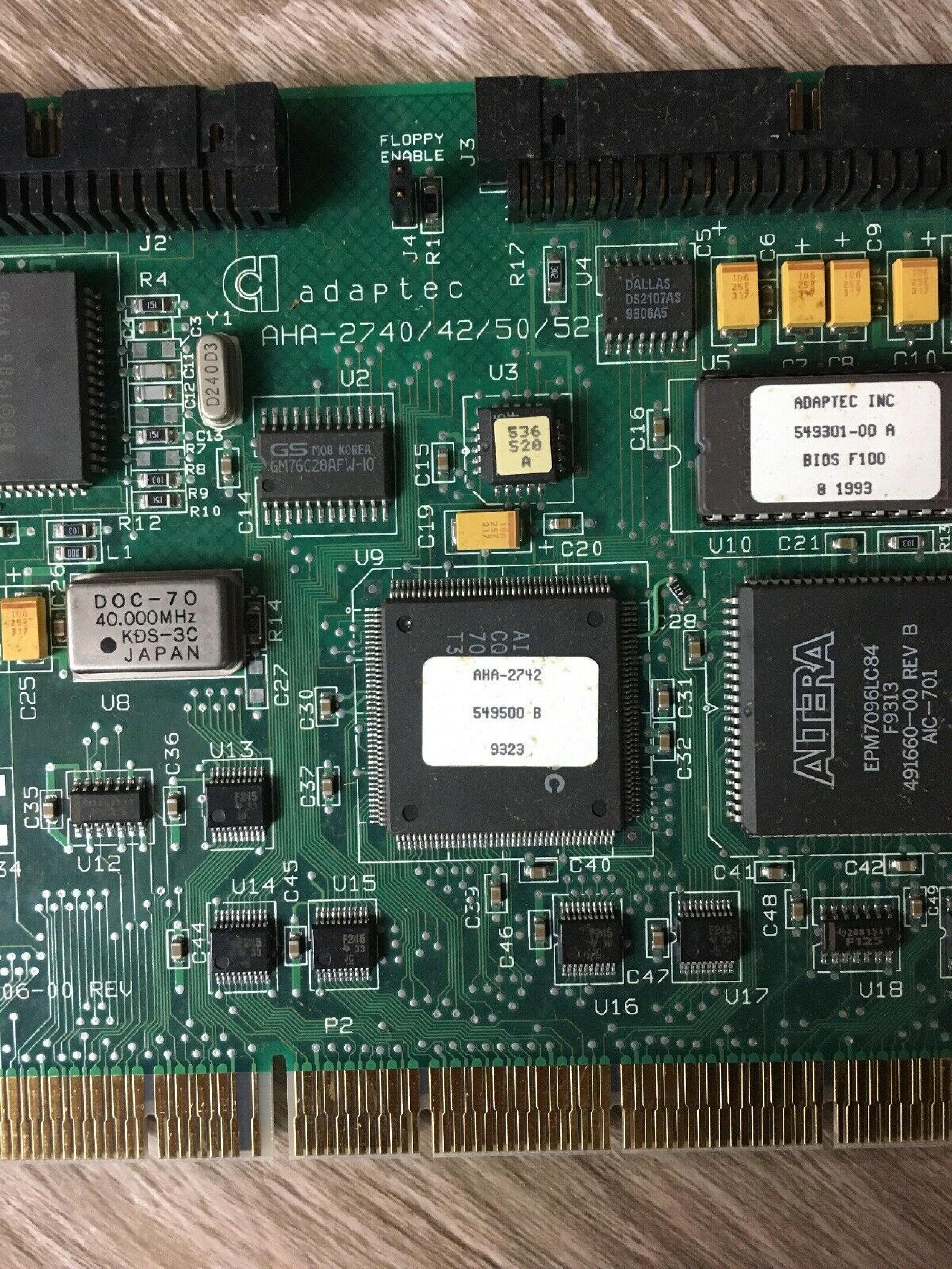 ADAPTEC AHA-2740/42/50/52 HIGHLY INTEGRATED EISA-TO-FAST SCSI HOST ADAPTER EISA BUSMASTER