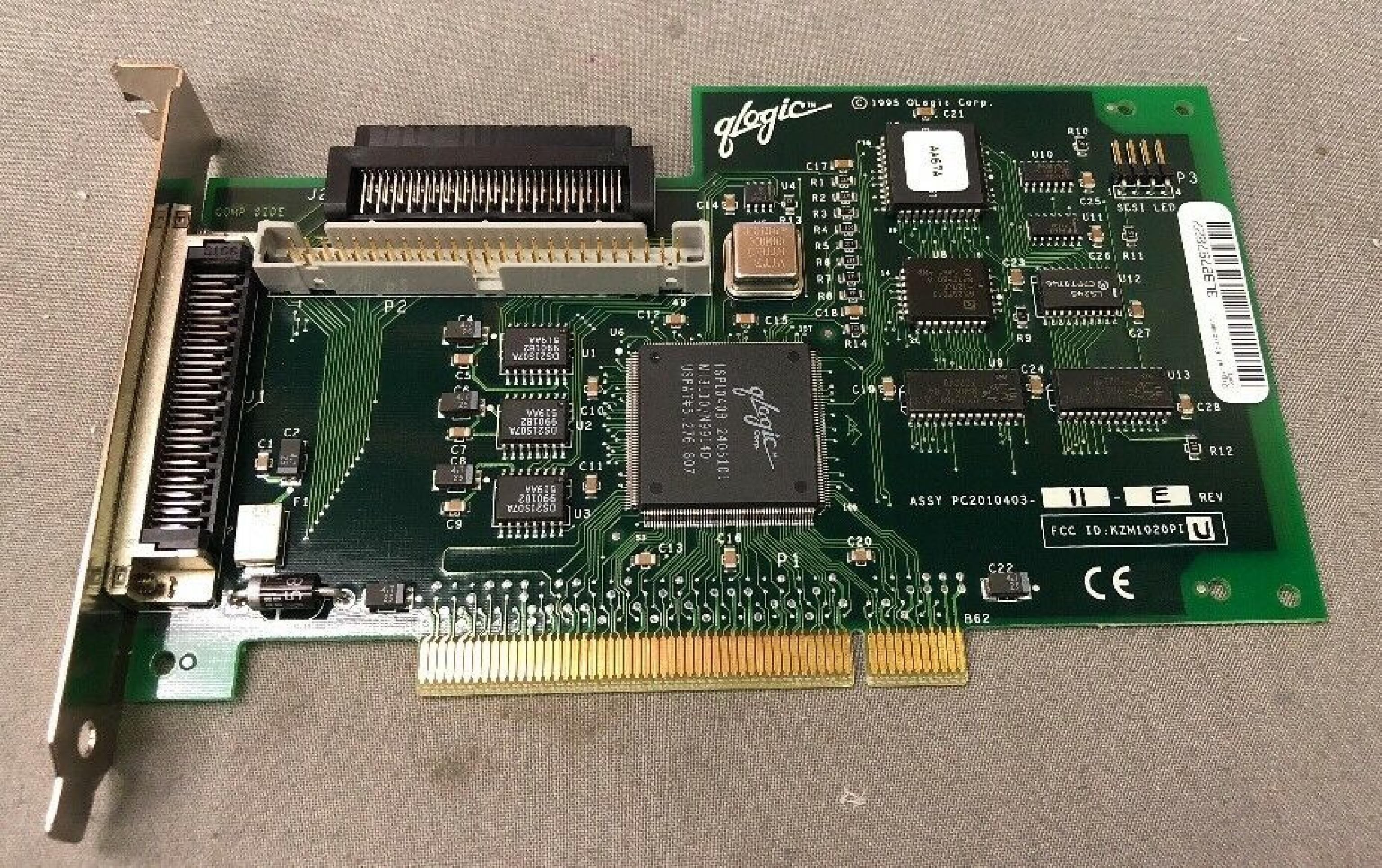 QLOGIC PC2010403-11-E SCSI CONTROLLER 68PIN AND 50PIN PCI ULTRA WIDE SE