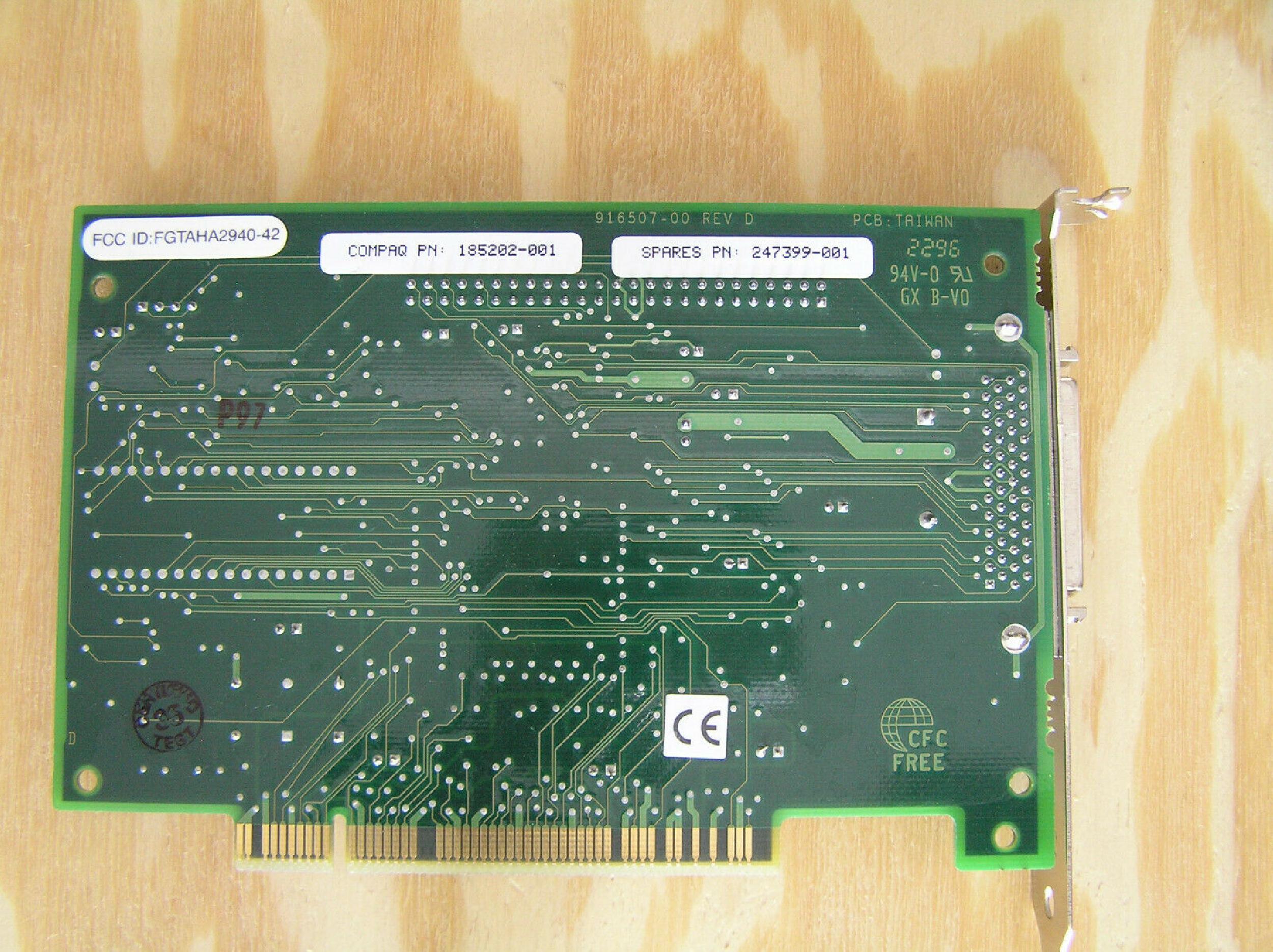 ADAPTEC AHA-2940/2940U PCI SCSI CONTROLLER BUSMASTERING