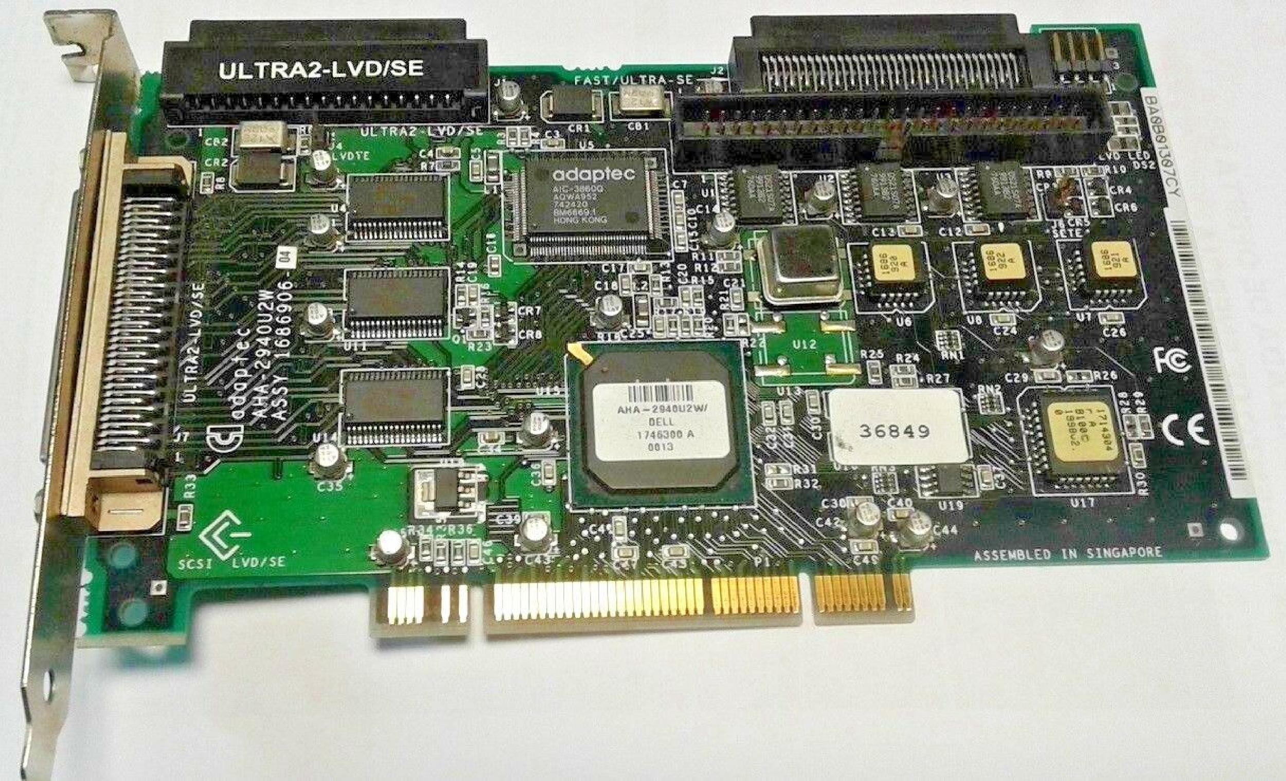 ADAPTEC 1686906-04 PCI ULTRA2 LVD/SE SCSI CONTROLLER