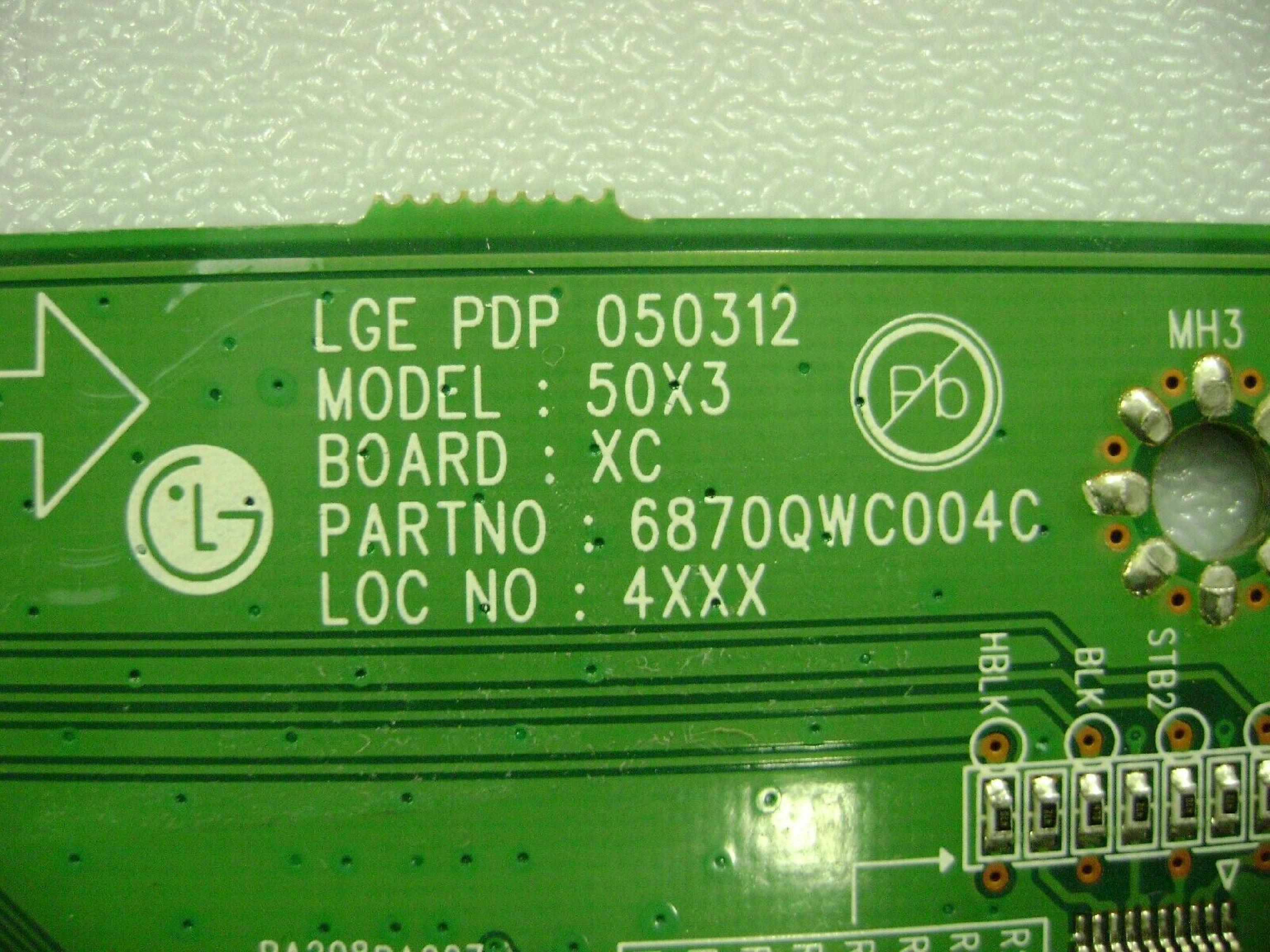 LG 6871QXH030D XRCBT XC FOR FWD-50PX2 50 INCH LCD TV