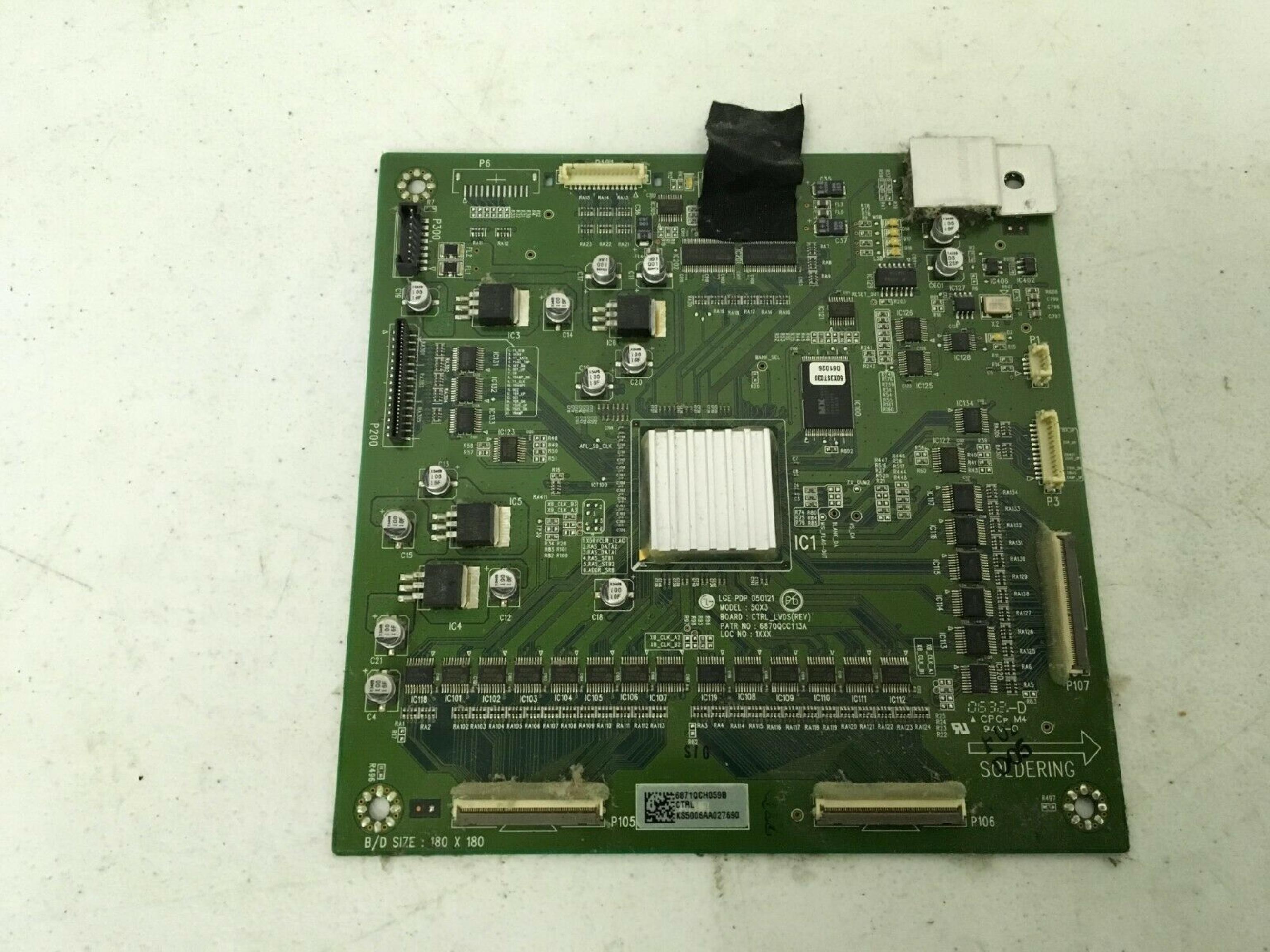 LG 6871QCH059B MAIN LOGIC CONTROL BOARD FOR FWD-50PX2 50 INCH LCD TV