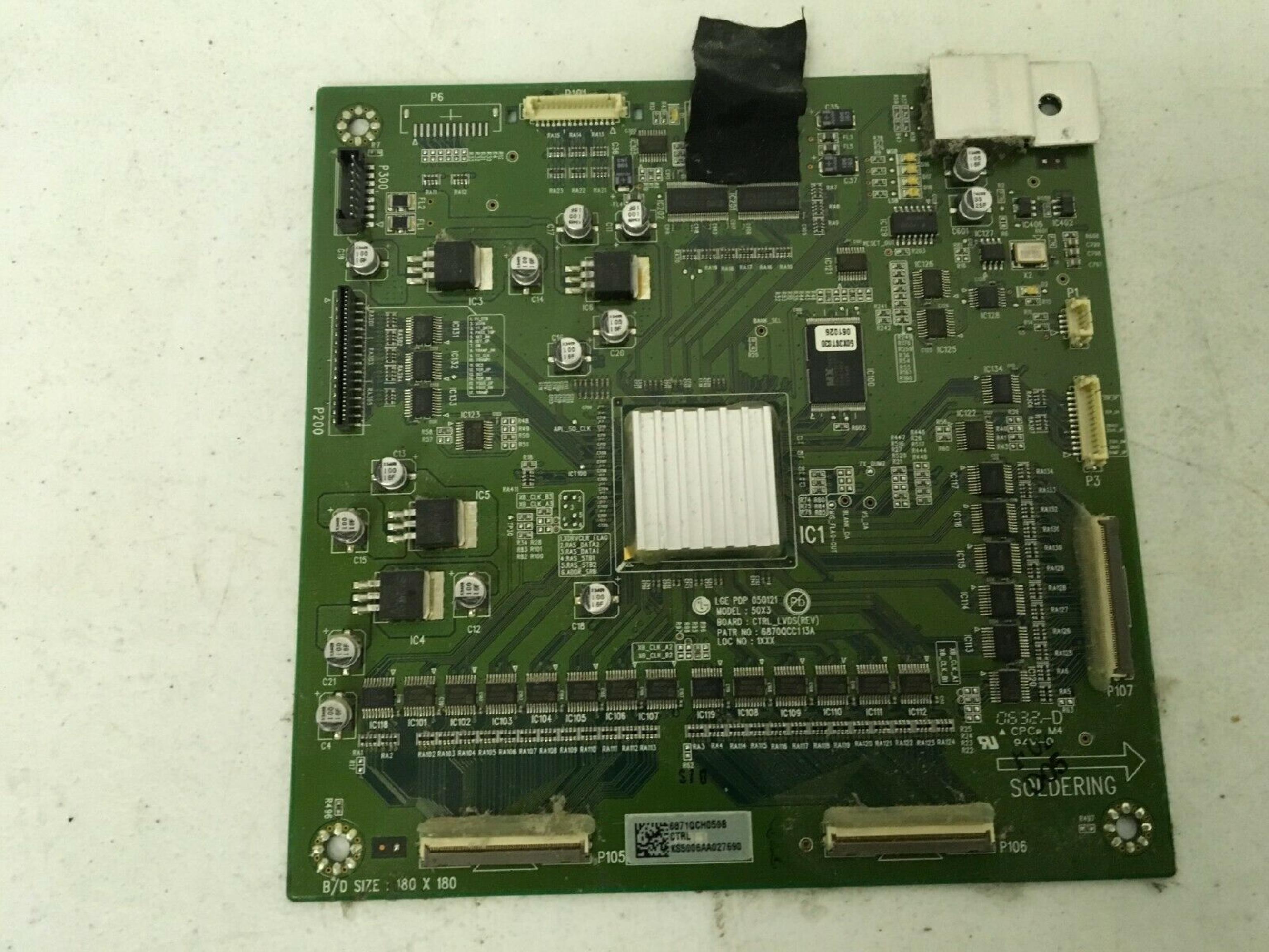 LG 6871QCH059B MAIN LOGIC CONTROL BOARD FOR FWD-50PX2 50 INCH LCD TV