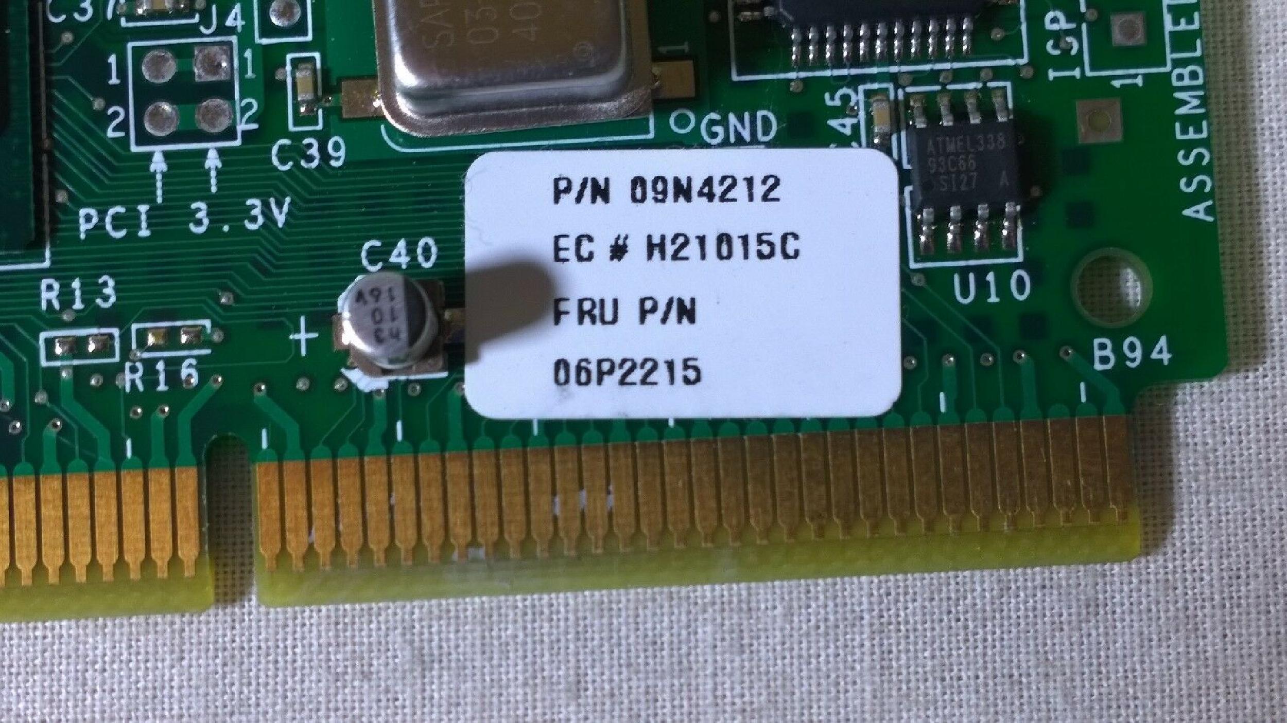 ADAPTEC 06P2215 LVD/SE SCSI CARD