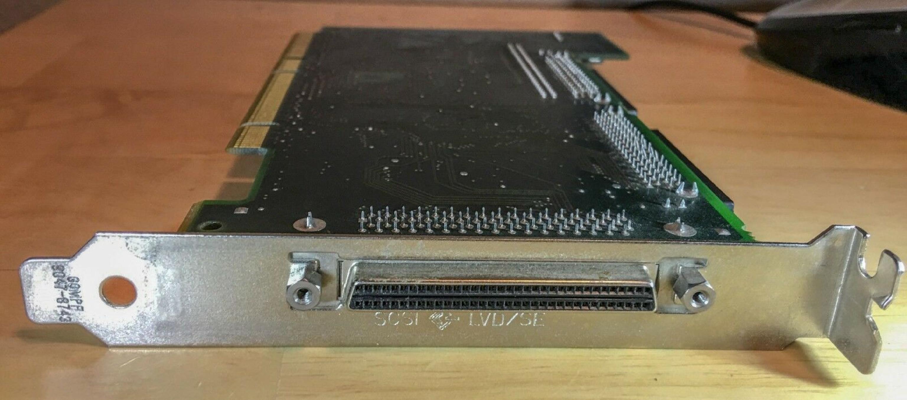 ADAPTEC ASC-29160 PCI SCSI WITH EXTERNAL 68PIN LVD SE, INTERNAL SE 50 PIN IDC