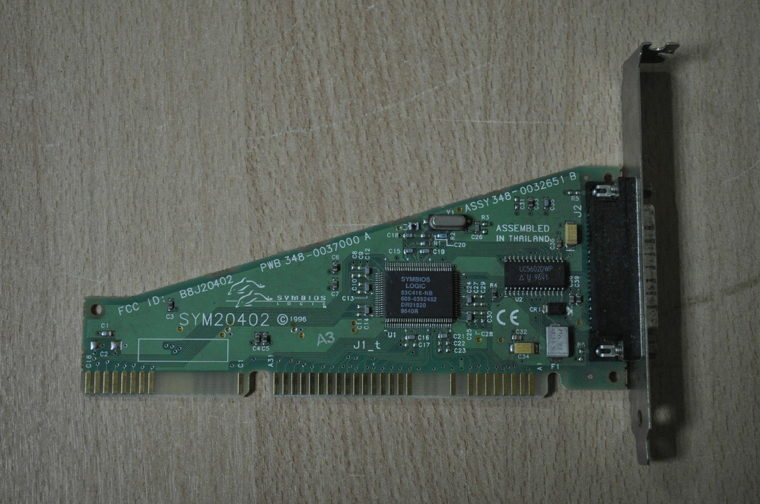 SYMBIOS LOGIC 348-0032651 16-BIT SCSI CONTROLLER CARD