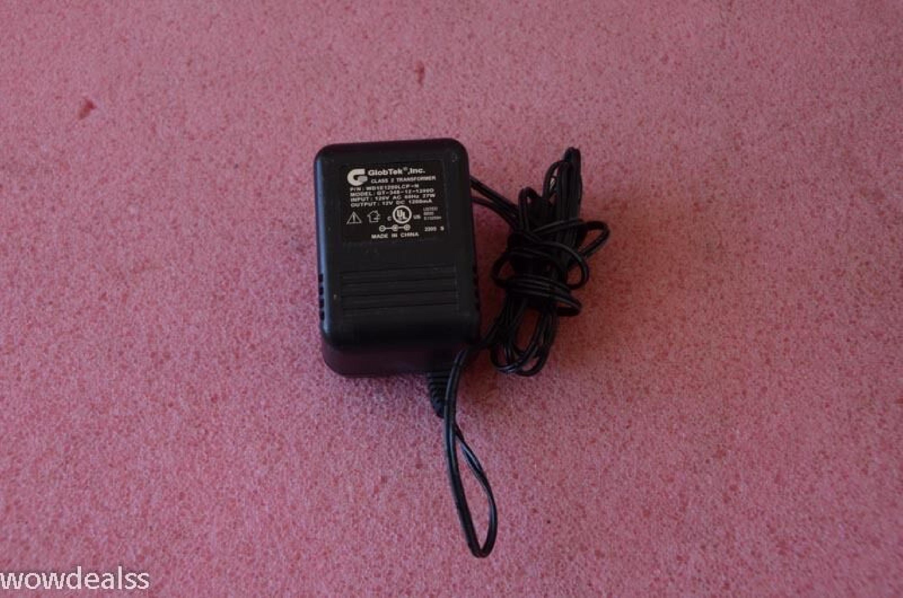 GLOBTEK INC GT-348-12-1200D 12V DC 1200MA AC ADAPTER WITH BARREL CONNECTOR OD: 5.5MM ID: 2.5MM CUT WIRE