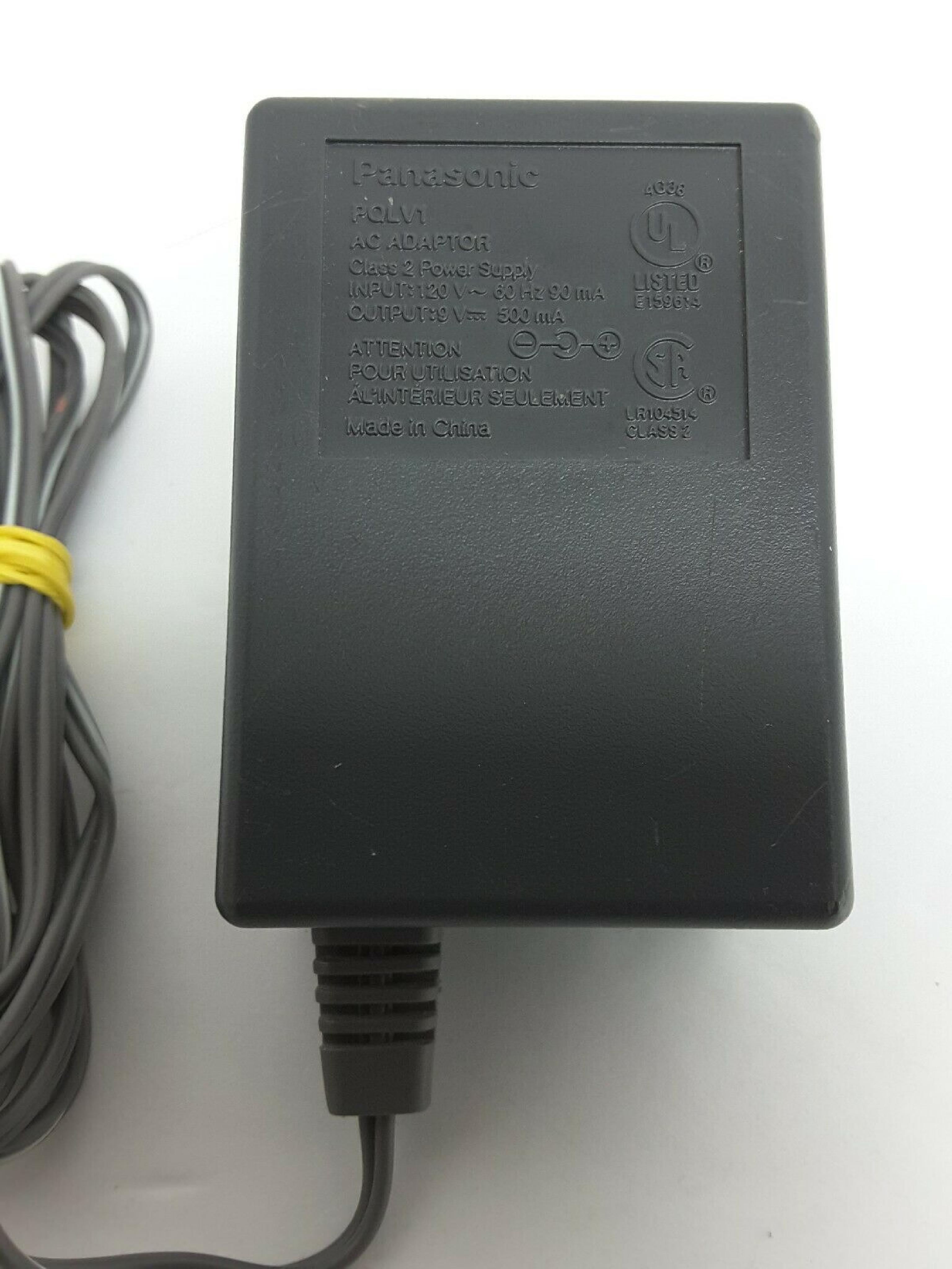 PANASONIC PQLV1 9V DC 500MA AC ADAPTER WITH BARREL CONNECTOR CUT WIRE