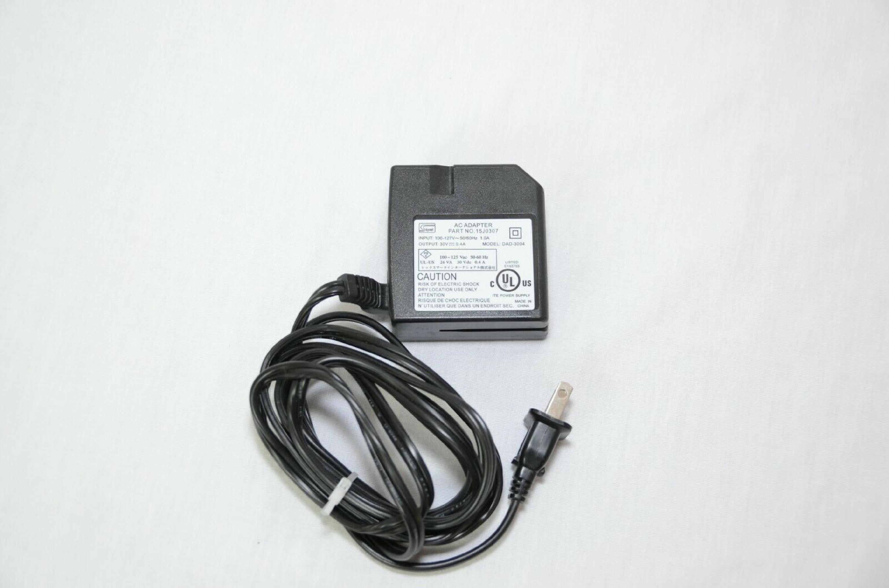 SKYNET ELECTRONICS DAD-3004 30V DC 0.4A AC ADAPTER WITH BARREL CONNECTOR CUT WIRE