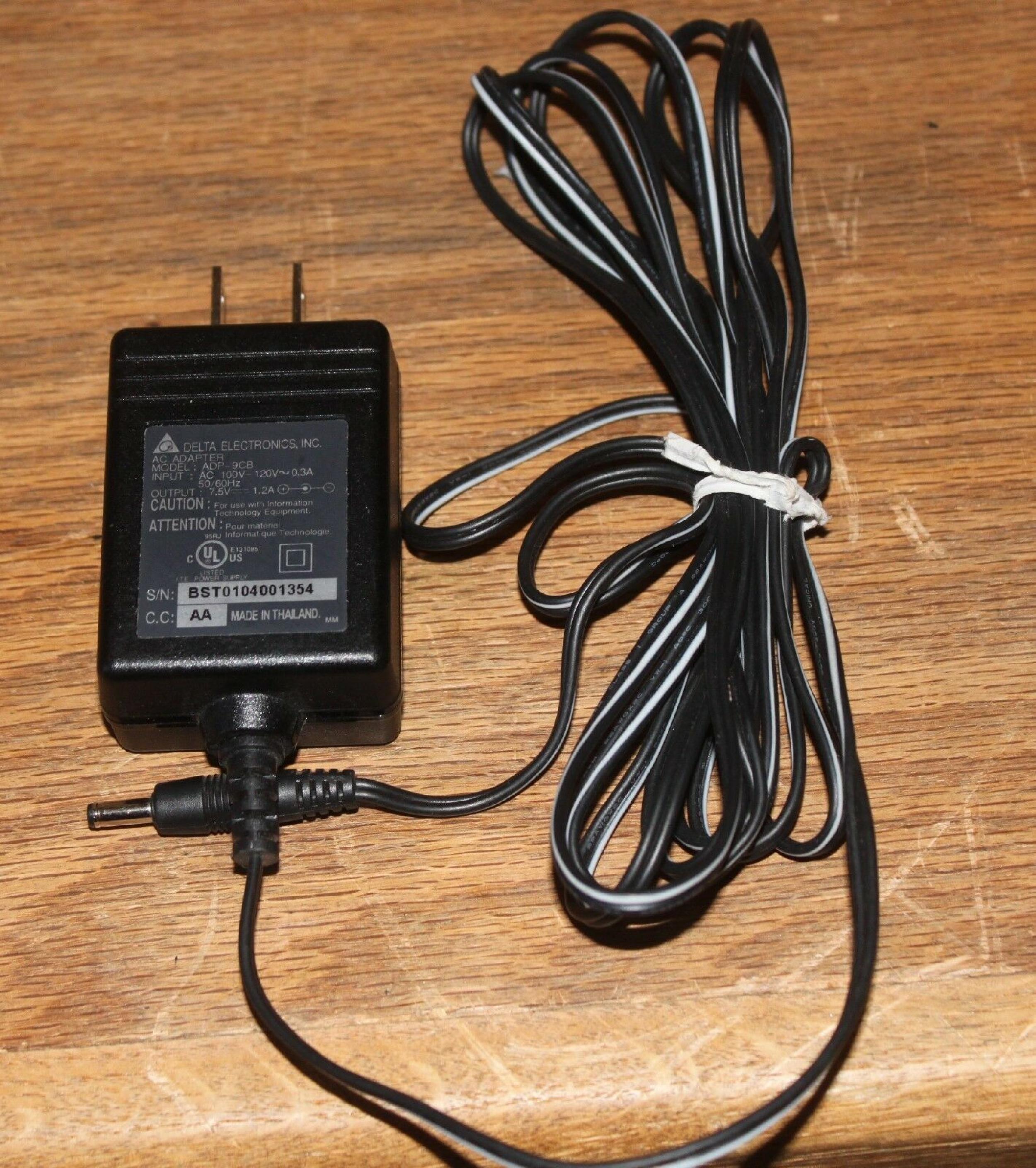 DELTA ELECTRONICS INC ADP-9CB 7.5V DC 1.2A AC ADAPTER WITH CONNECTOR