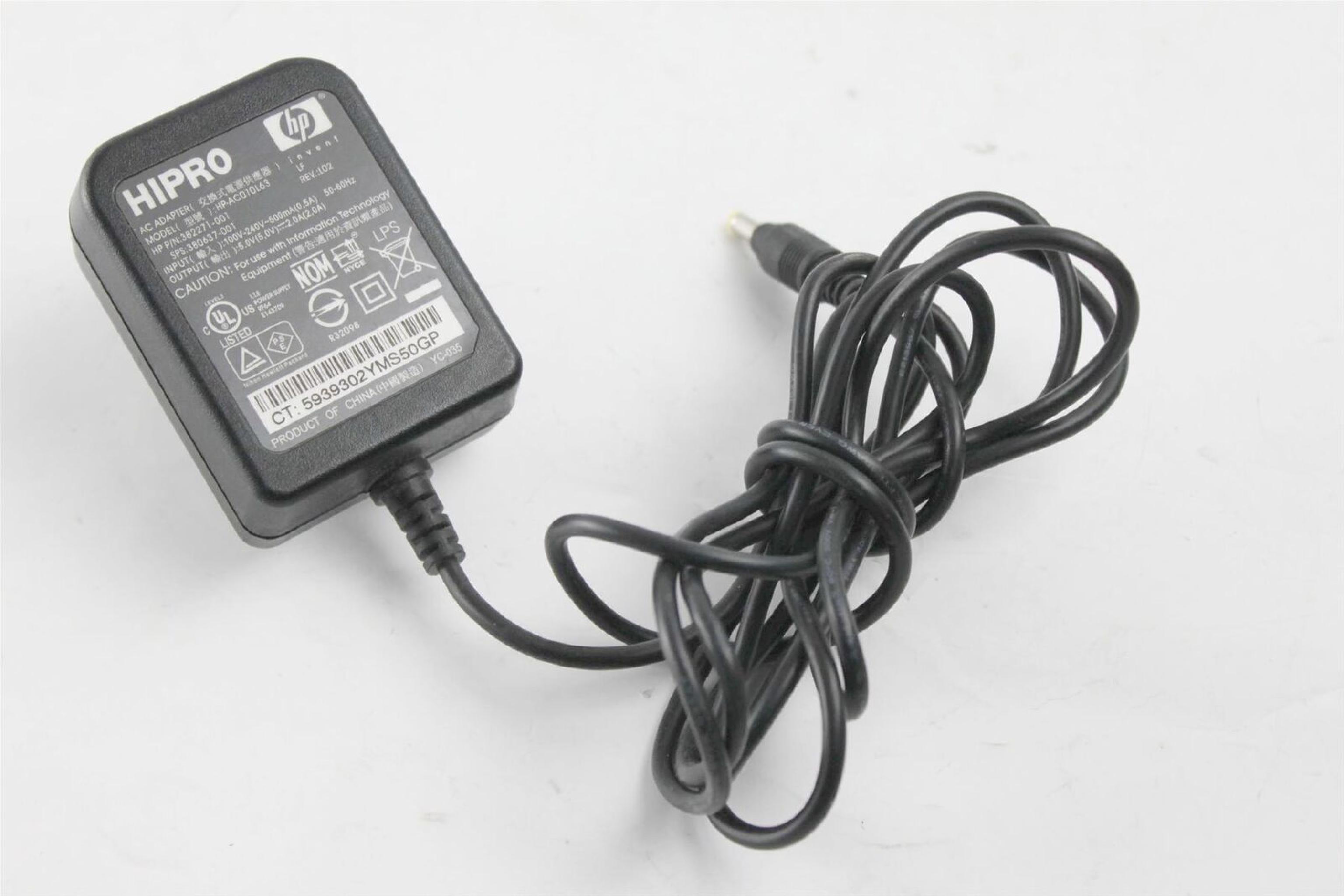 HIPRO HP-AC010L63 5V DC 2.0A AC ADAPTER WITH BARREL CONNECTOR