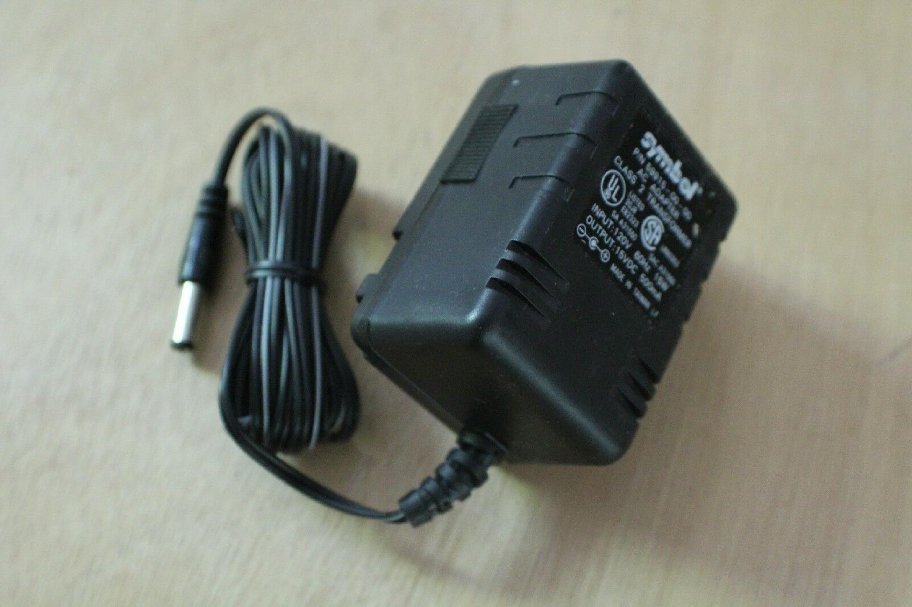 SYMBOL 59915-00-00 15V DC 500MA AC ADAPTER WITH BARREL CONNECTOR