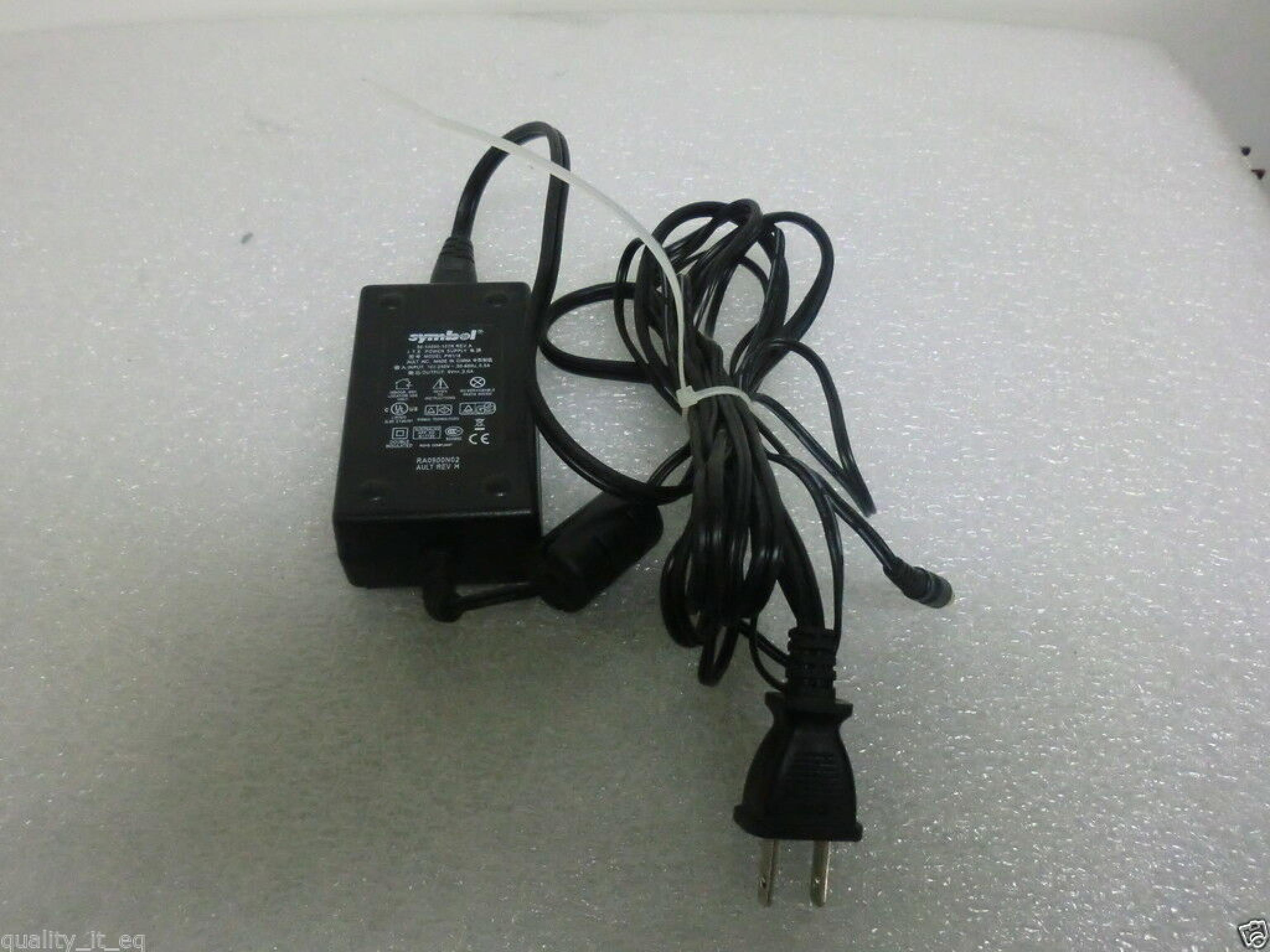 SYMBOL PW118 9V DC 2.0A AC ADAPTER WITH BARREL CONNECTOR 9VDC 2.0A, 6FT CABLE CONNECTOR, OD:4.5MM, ID:2.0MM, DESKTOP STYLE,