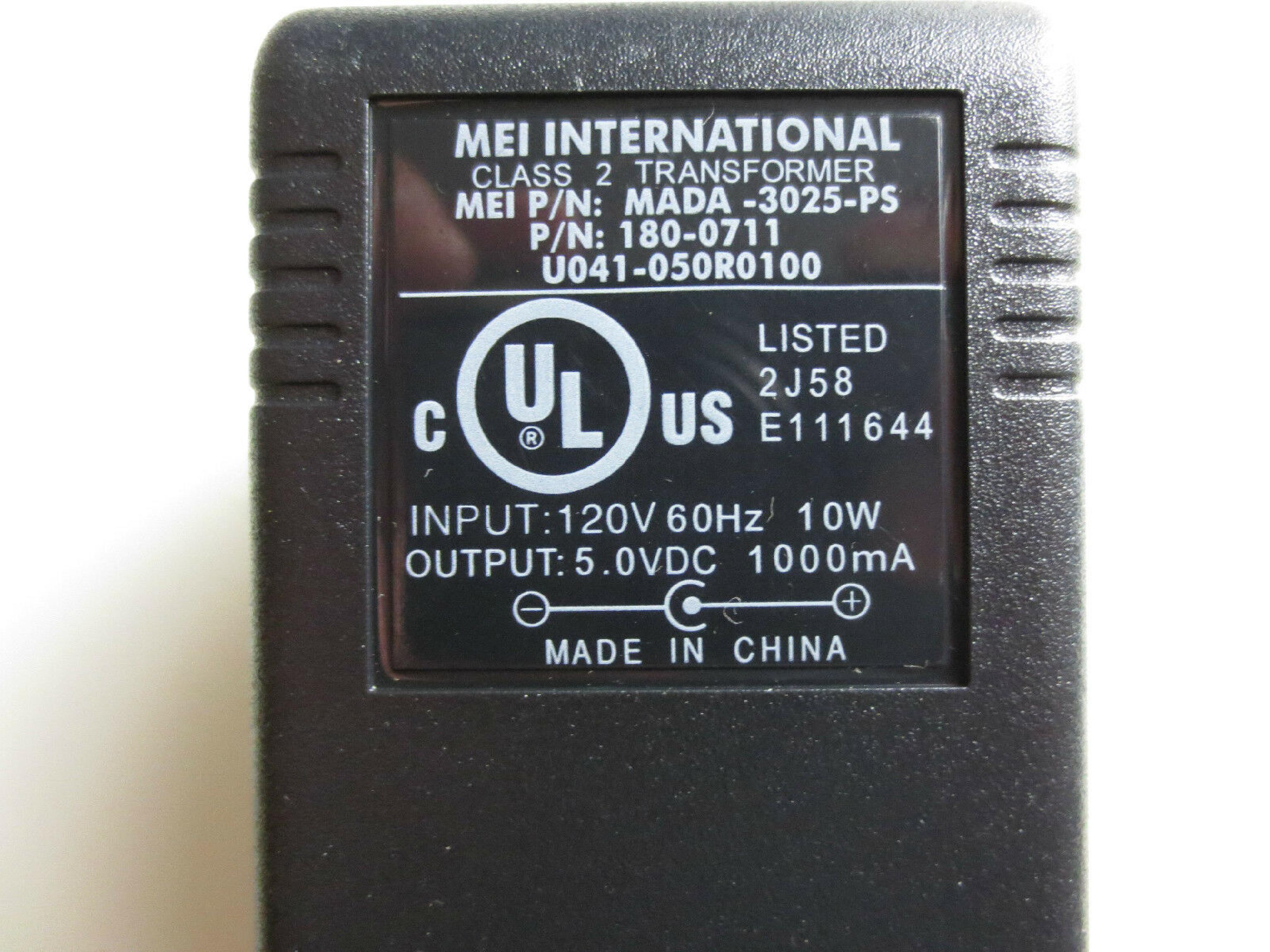 MEI MADA-3025-PS 5.0V DC 1000MA AC ADAPTER WITH BARREL CONNECTOR