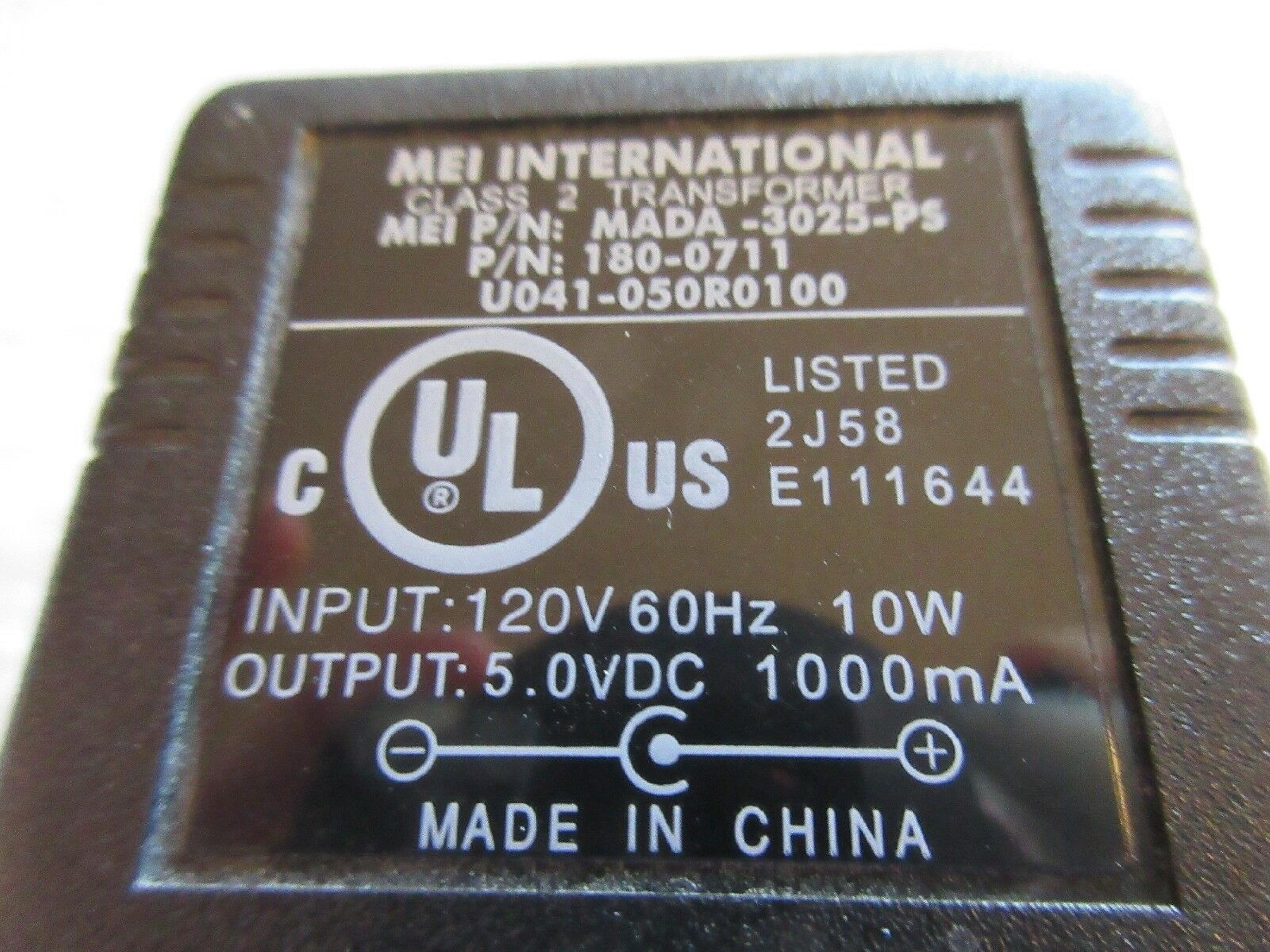 MEI MADA-3025-PS 5.0V DC 1000MA AC ADAPTER WITH BARREL CONNECTOR