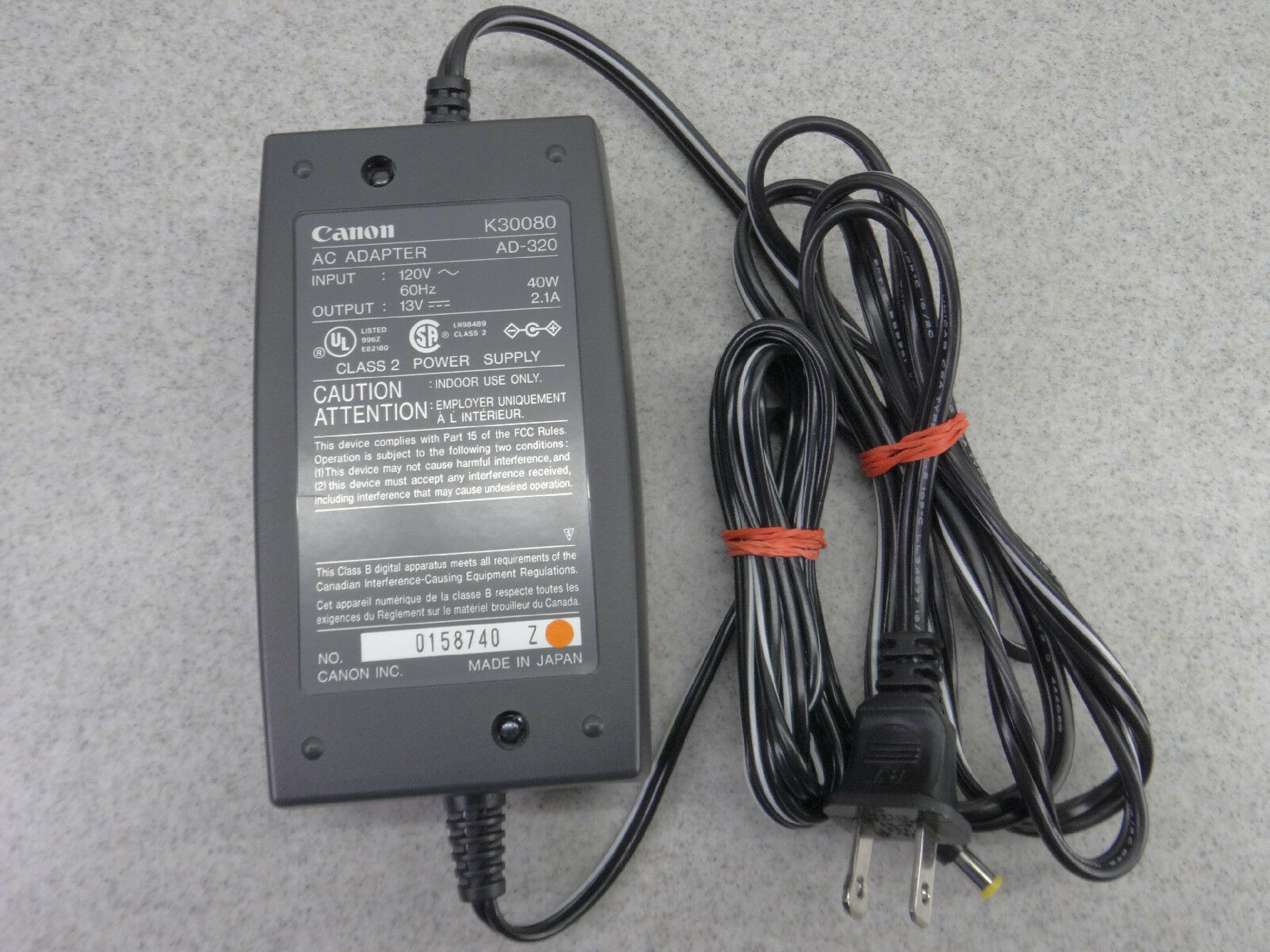 CANON K30080 13V DC 2.1A AC ADAPTER WITH BARREL CONNECTOR