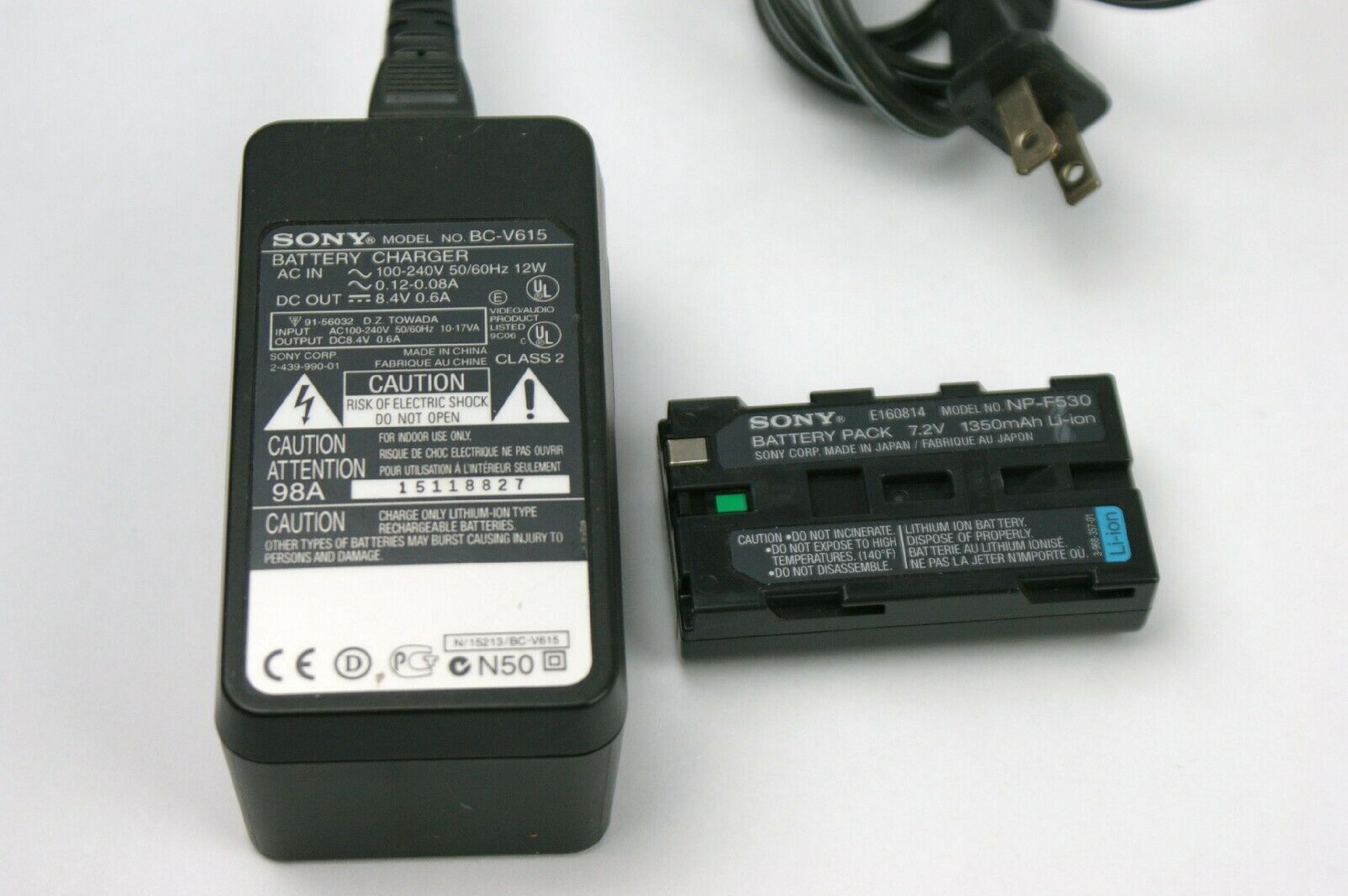 SONY BC-V615 8.4V DC 0.6A AC ADAPTER AND BATTERY CHARGER .6A