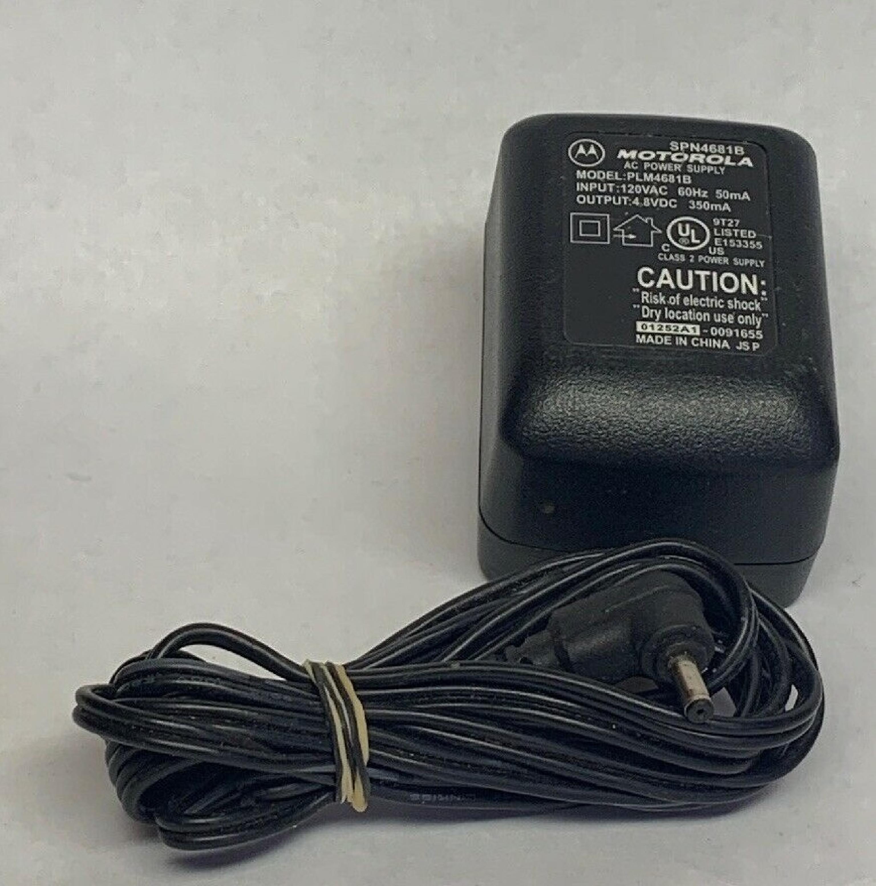 MOTOROLA PLM4681B CUT WIRE 4.8V DC 350MA AC ADAPTER