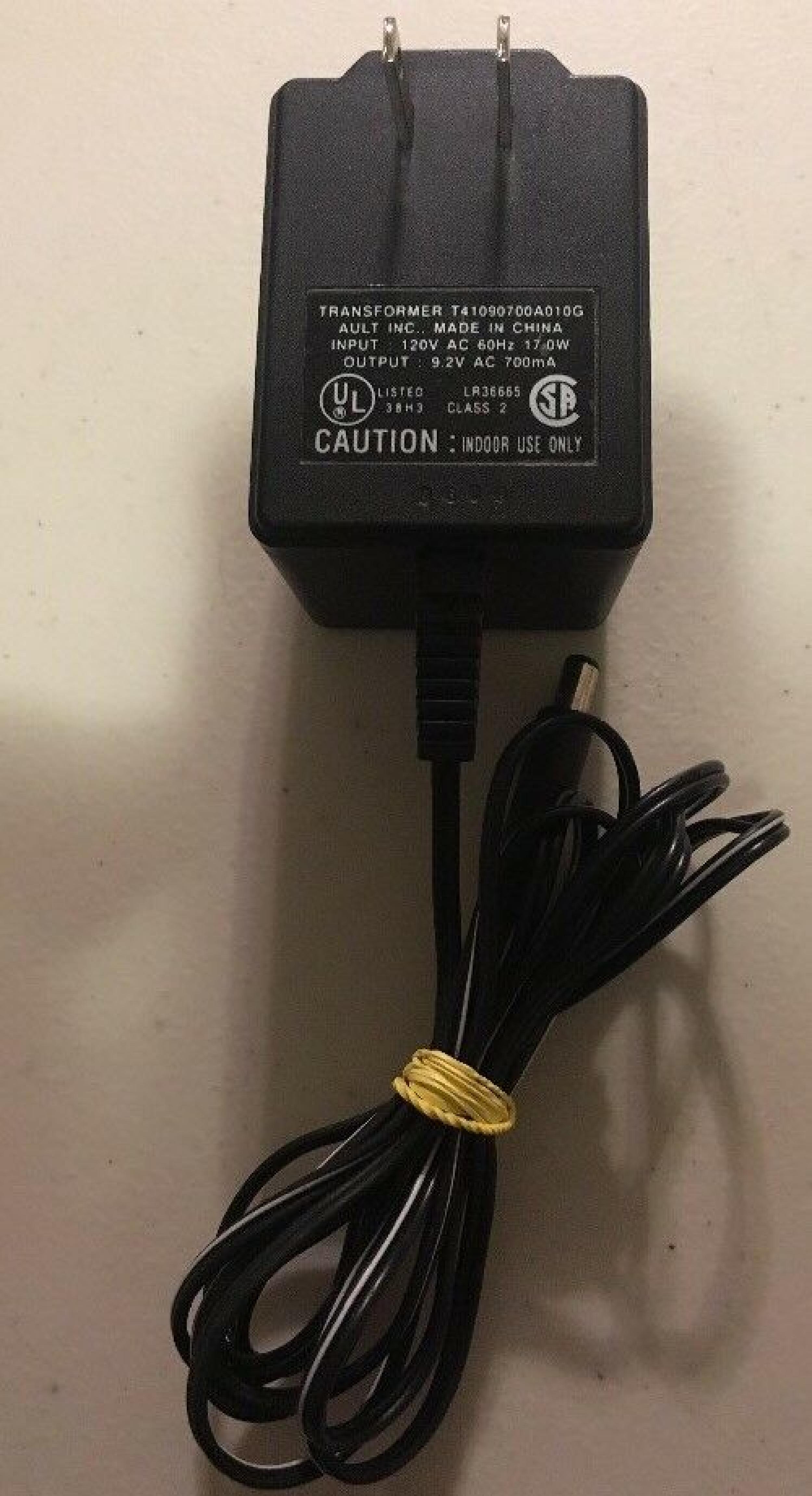 US ROBOTICS / USR T41090700A010G CUT WIRE 9.2V DC 700MA AC ADAPTER