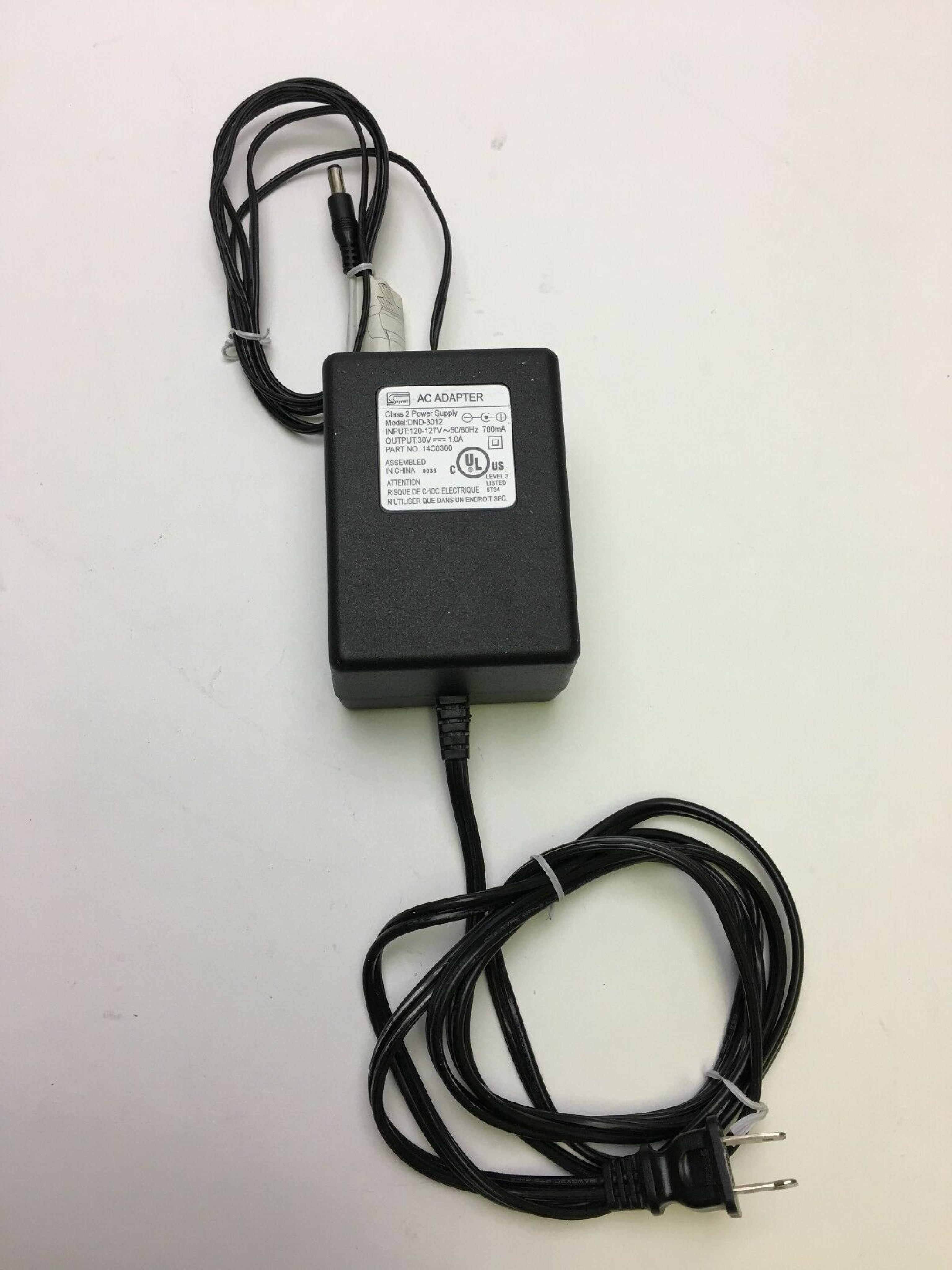 SKYNET ELECTRONICS DND-3012 CUT WIRE 30V DC 1.0A AC ADAPTER