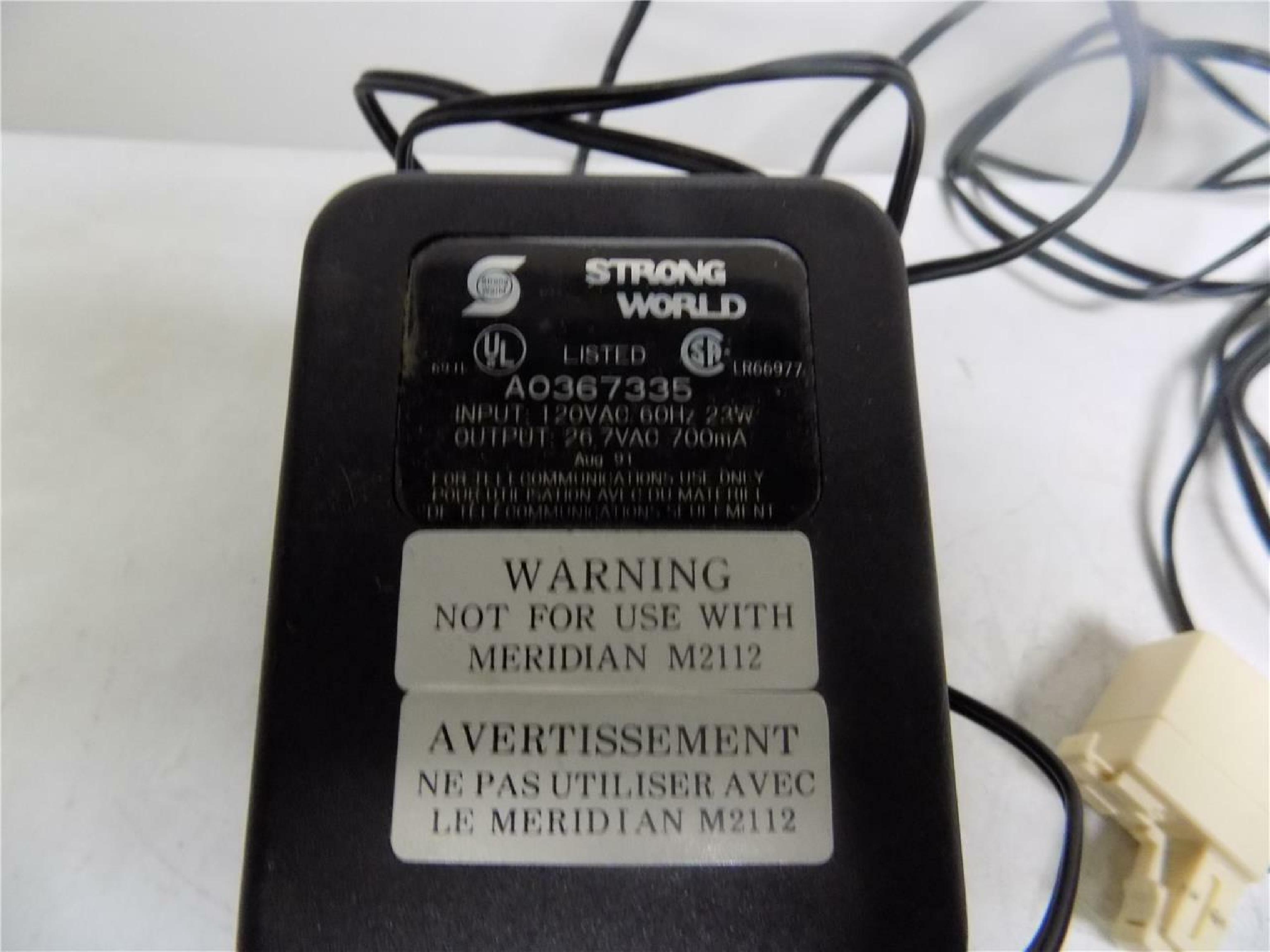 STRONG WORLD A0367335 CUT WIRE 26.7V AC 700MA AC ADAPTER