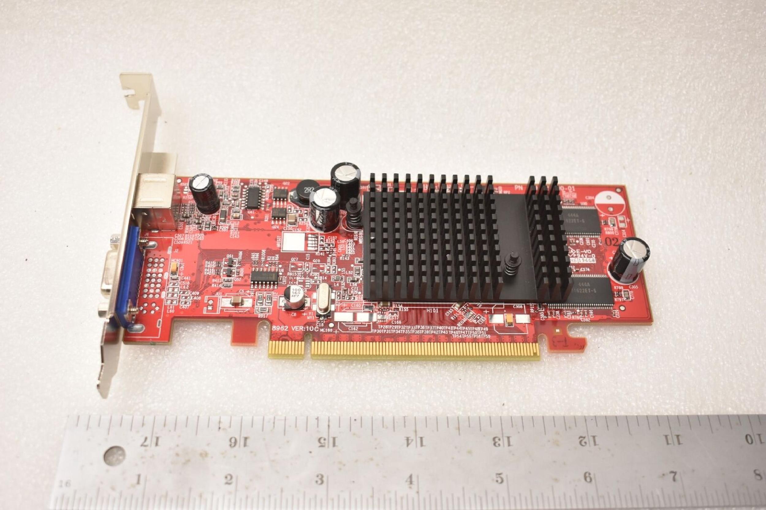 ATI 109-A26000-01 RADEON X300 128MB PCI-E VIDEO CARD WITH DVI AND S-VID PORTS VGA TV-OUT