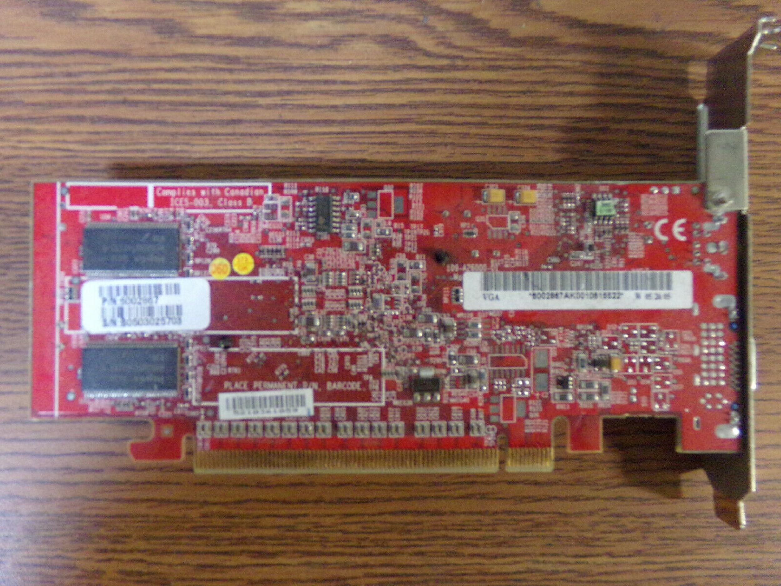 ATI 109-A26000-01 RADEON X300 128MB PCI-E VIDEO CARD WITH DVI AND S-VID PORTS VGA TV-OUT