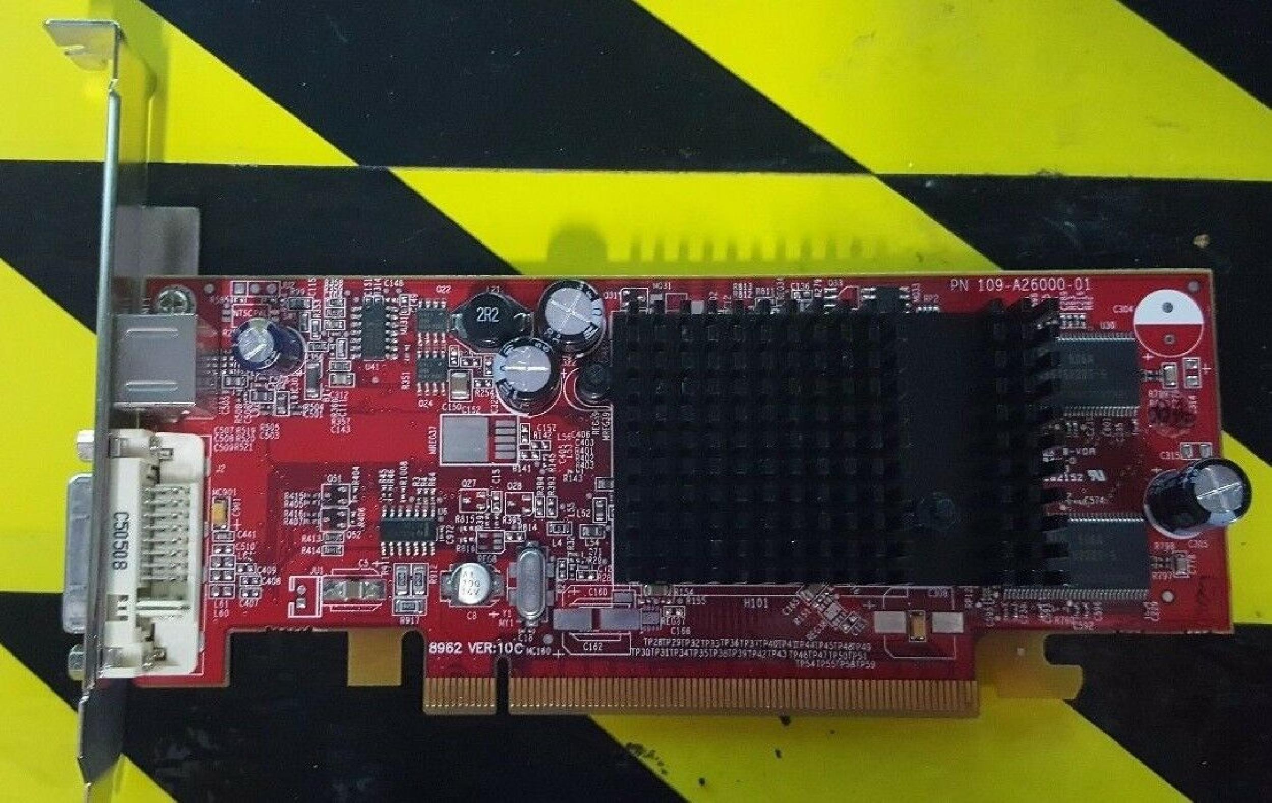 ATI 102A2600800 RADEON X300 128MB PCI-E VIDEO CARD WITH DVI AND S-VID PORTS