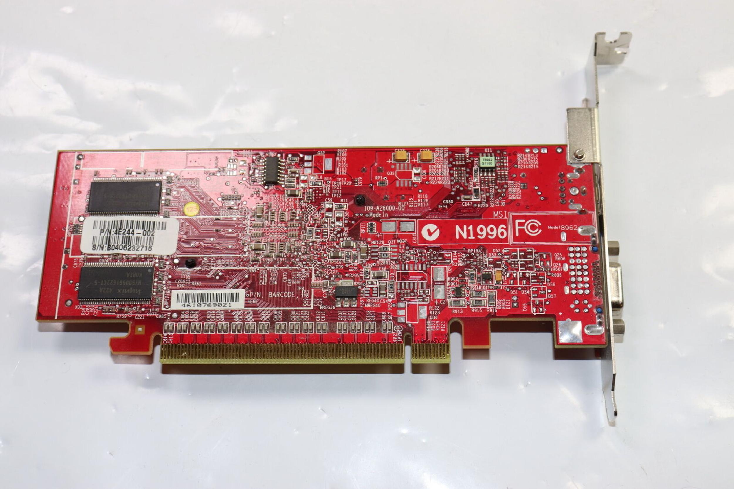 ATI 353048-002 RADEON X300 128MB PCI-E VIDEO CARD WITH VGA AND TV-OUT PORTS