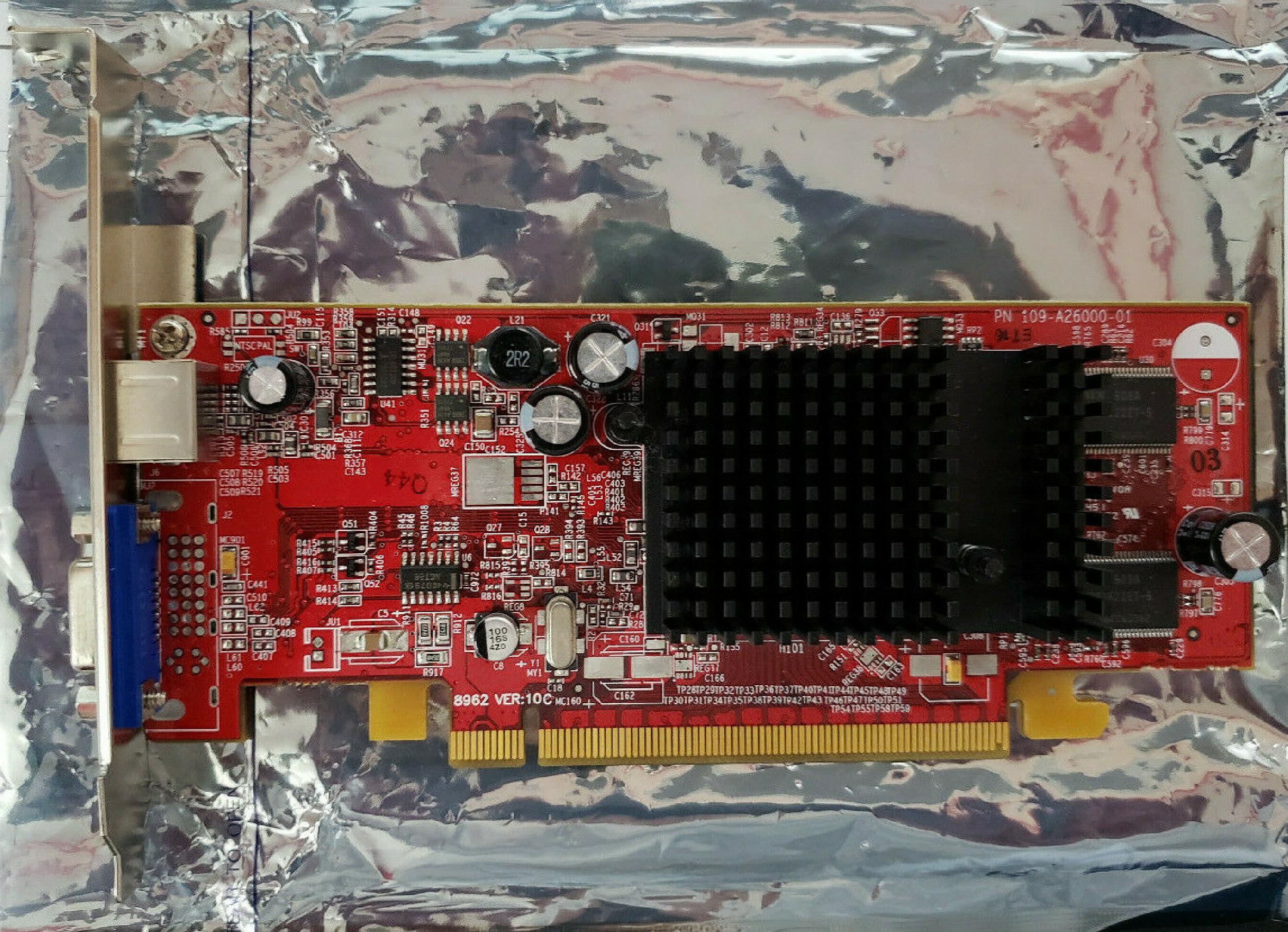 ATI 361267-001 RADEON X300 128MB PCI-E VIDEO CARD WITH VGA AND TV-OUT PORTS