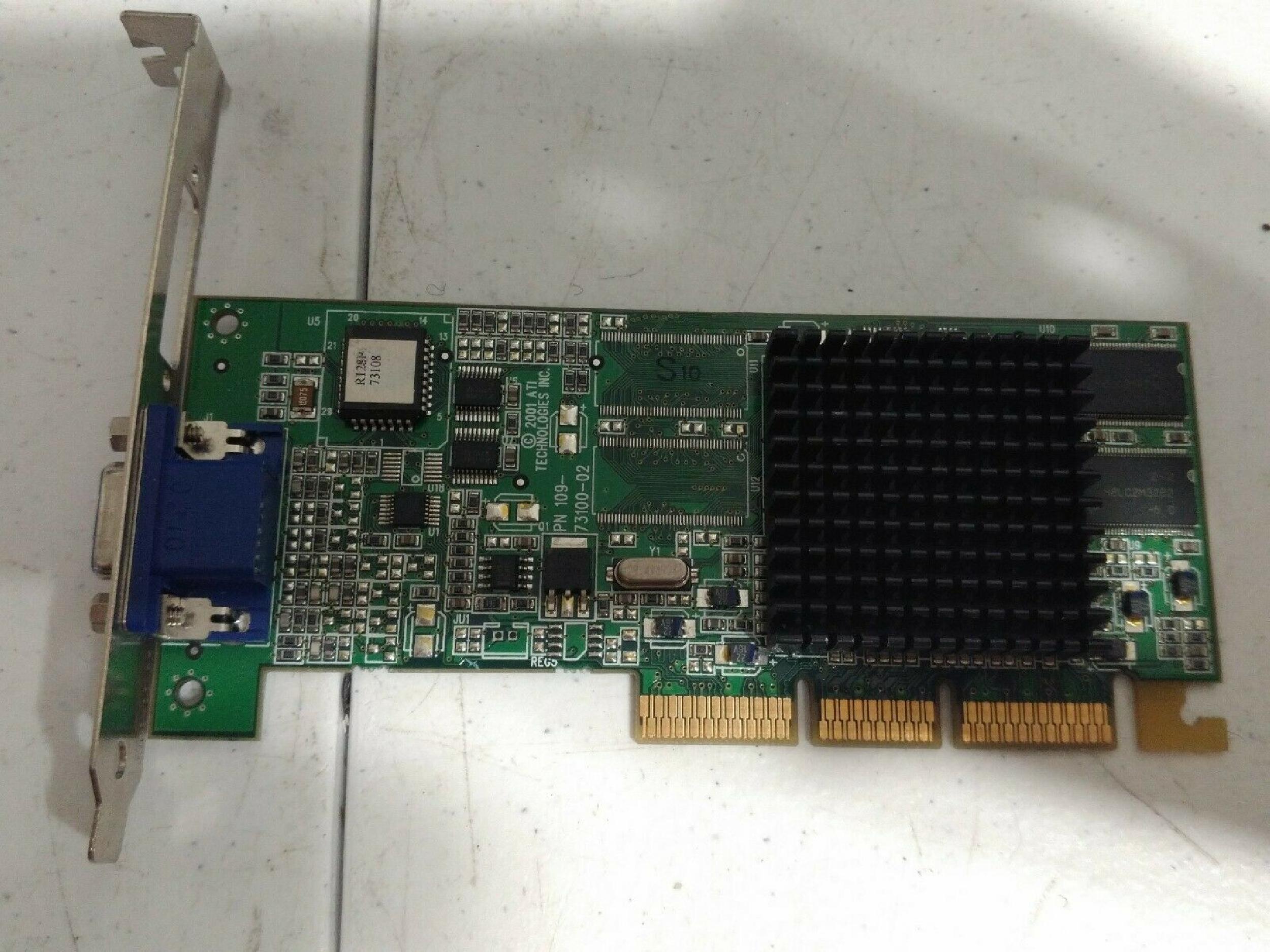 ATI 1027311302 32MB AGP VIDEO CARD WITH VGA PORT OUTPUT 128MB 16MB RAGE 128 ULTRA