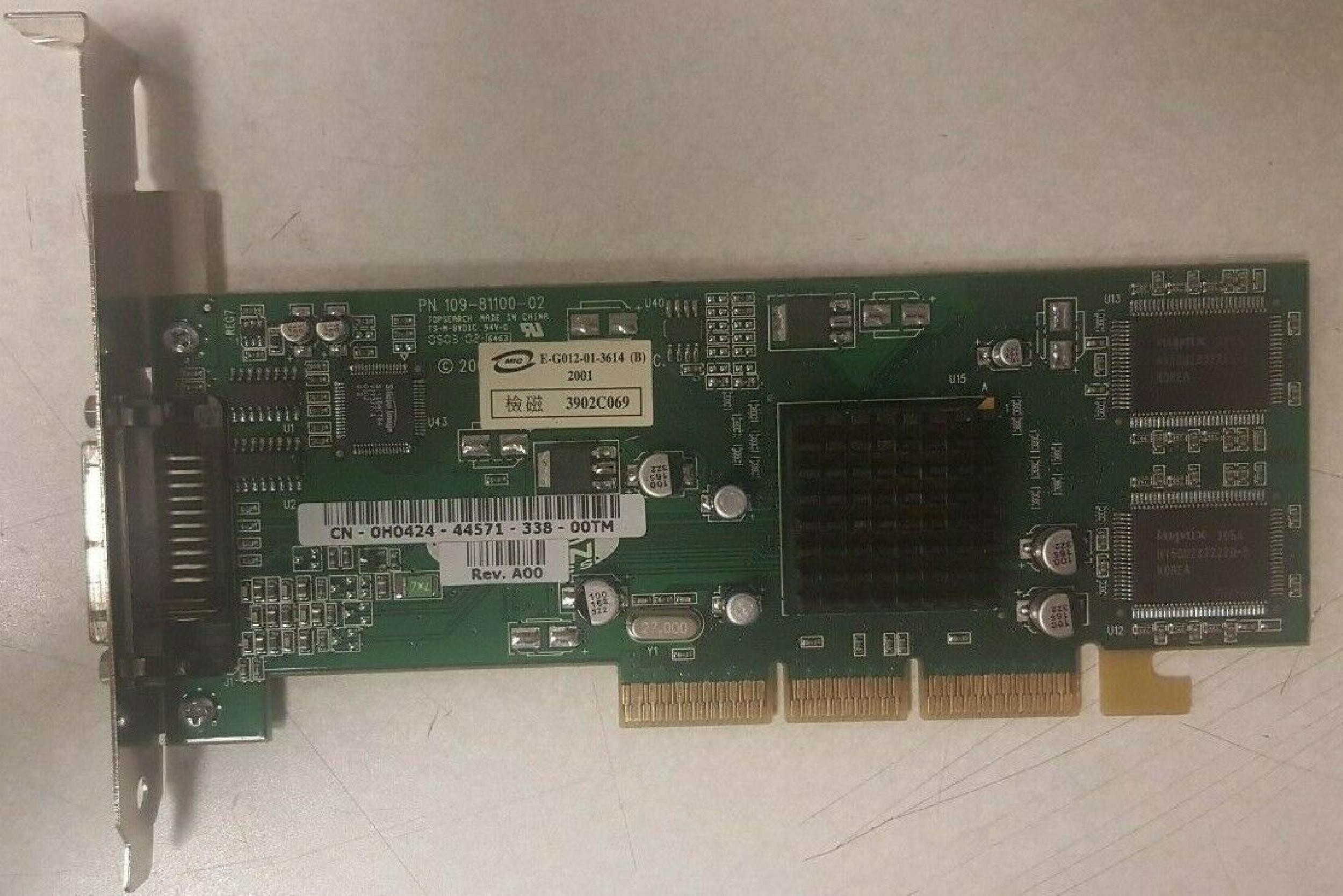 ATI 1028110901 32MB AGP VIDEO CARD WITH EDD PORT RAGE 128 DVI CONNECTOR