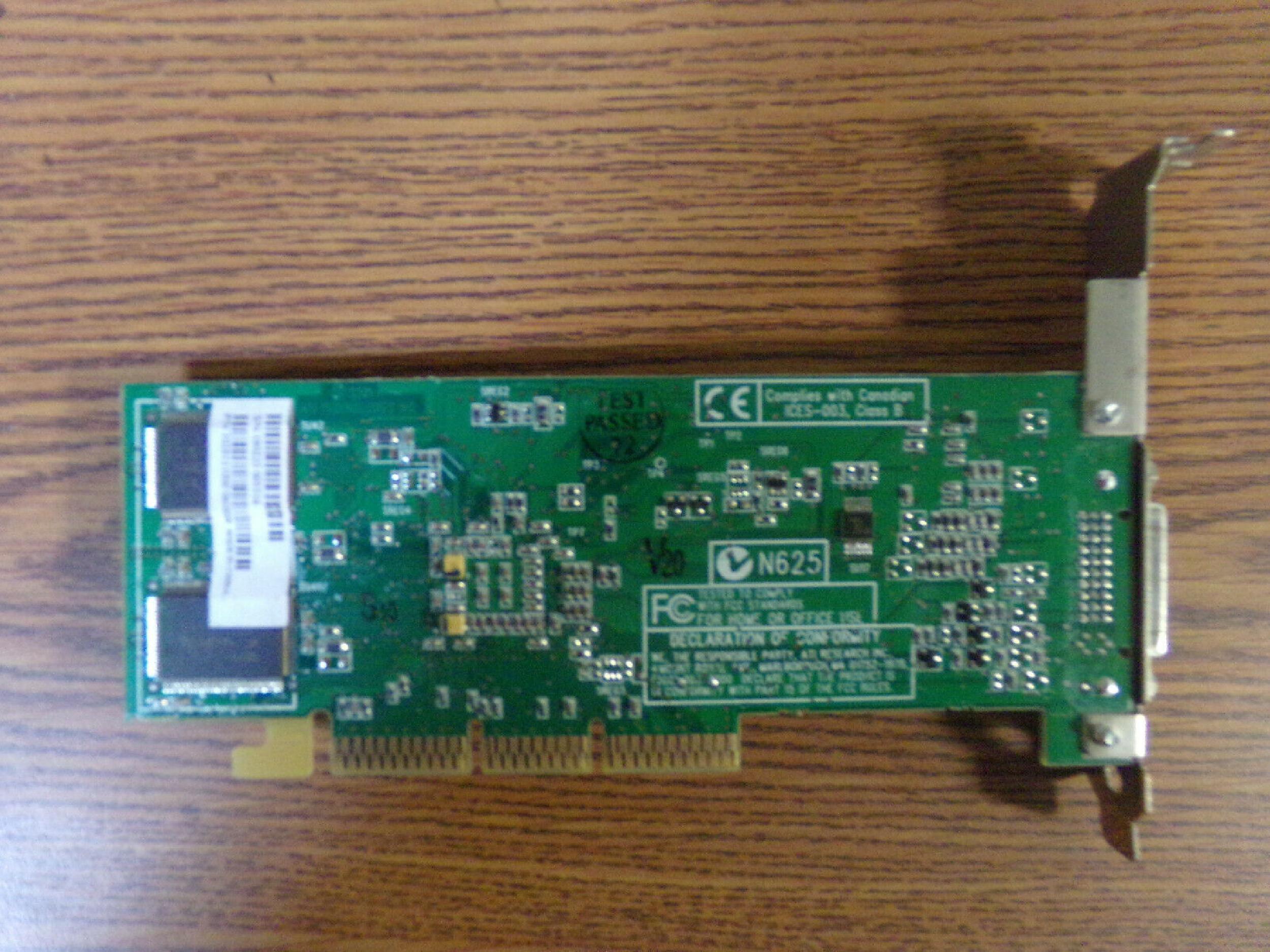 ATI 109-81100-01 32MB AGP VIDEO CARD WITH EDD PORT RAGE 128 DVI CONNECTOR RADEON 7000 OUTPUT