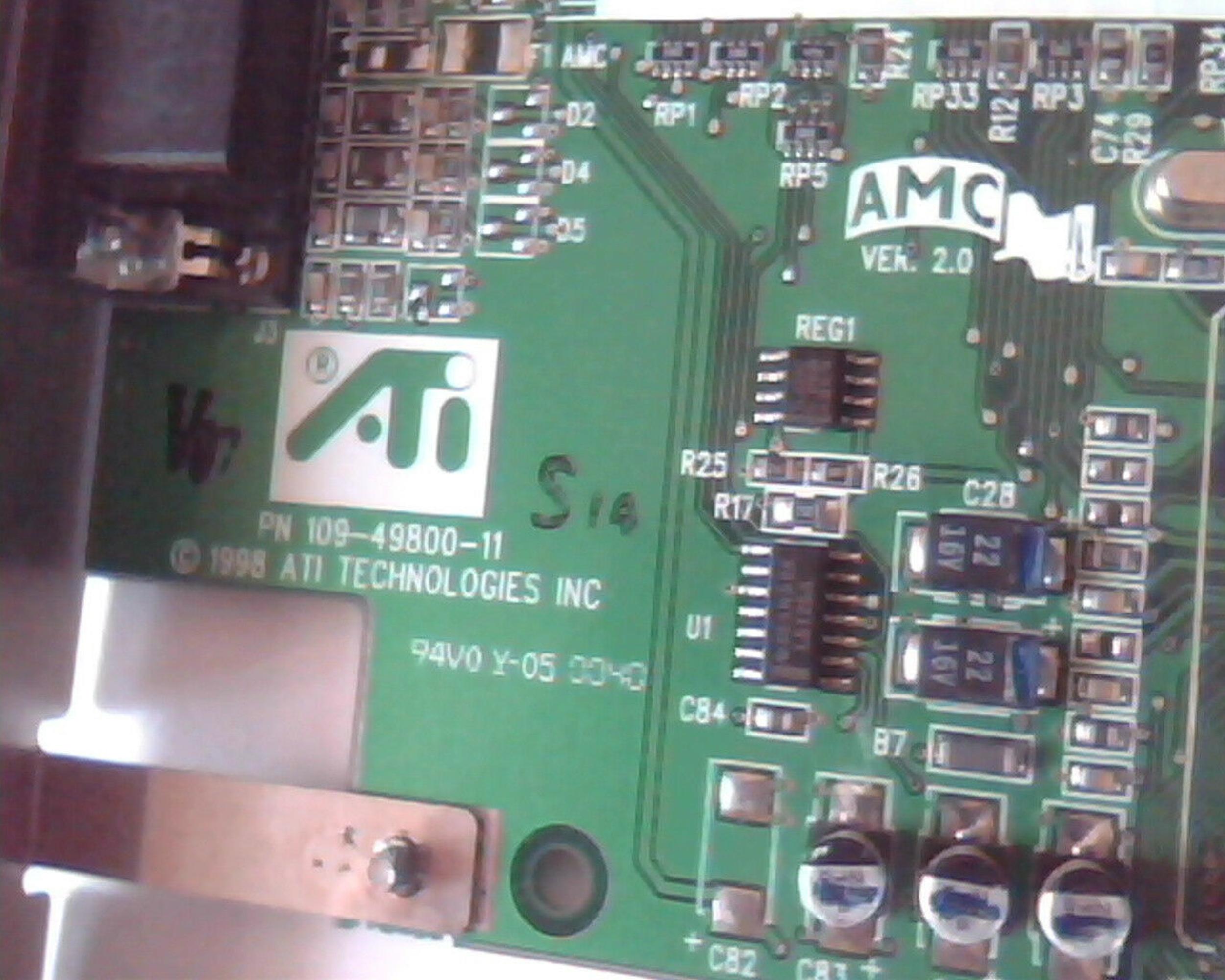 ATI 1025-11000 RAGE PRO TURBO 8MB AGP VIDEO CARD WITH VGA PORT