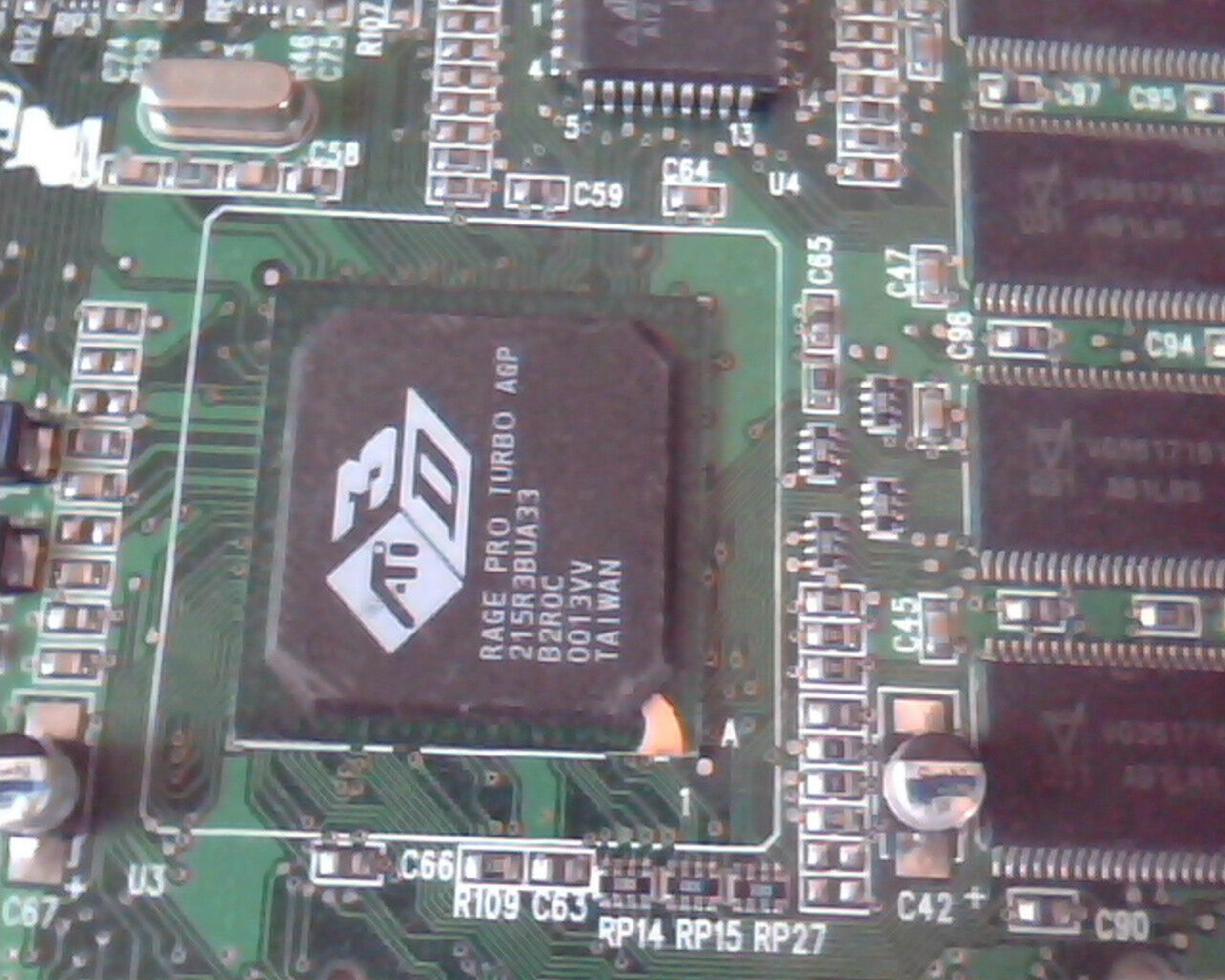 ATI 1025-11000 RAGE PRO TURBO 8MB AGP VIDEO CARD WITH VGA PORT