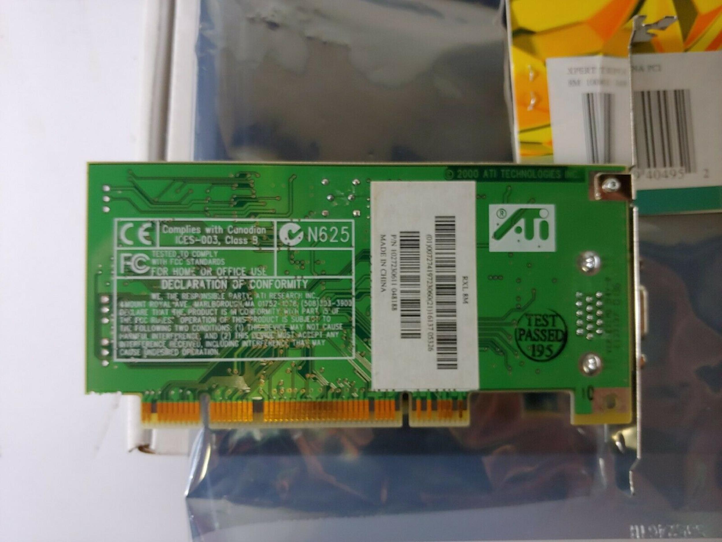 ATI 109-72300-10 RAGE XL 8MB PCI VIDEO CARD WITH VGA PORT
