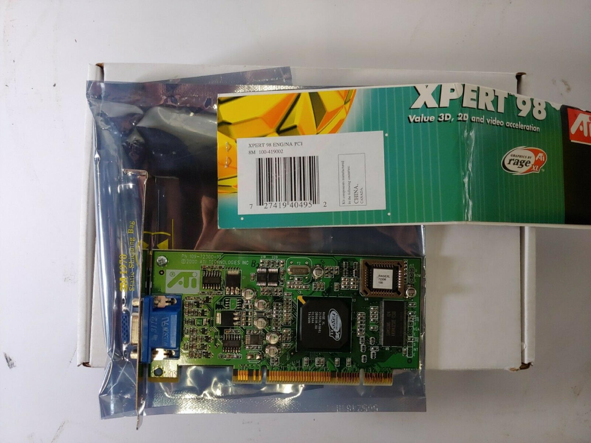 ATI 109-72300-10 RAGE XL 8MB PCI VIDEO CARD WITH VGA PORT
