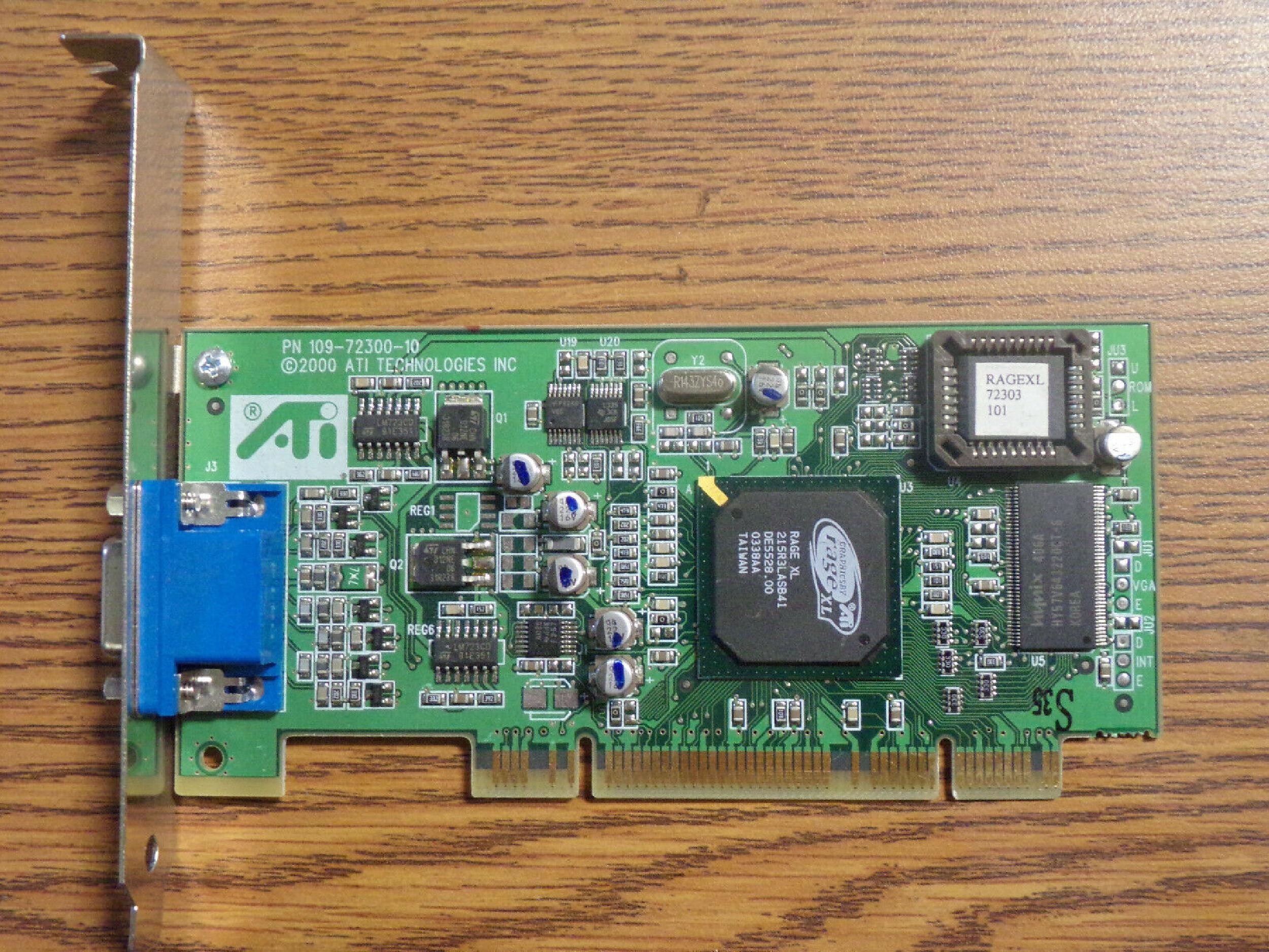 ATI 109-72300-10 RAGE XL 8MB PCI VIDEO CARD WITH VGA PORT