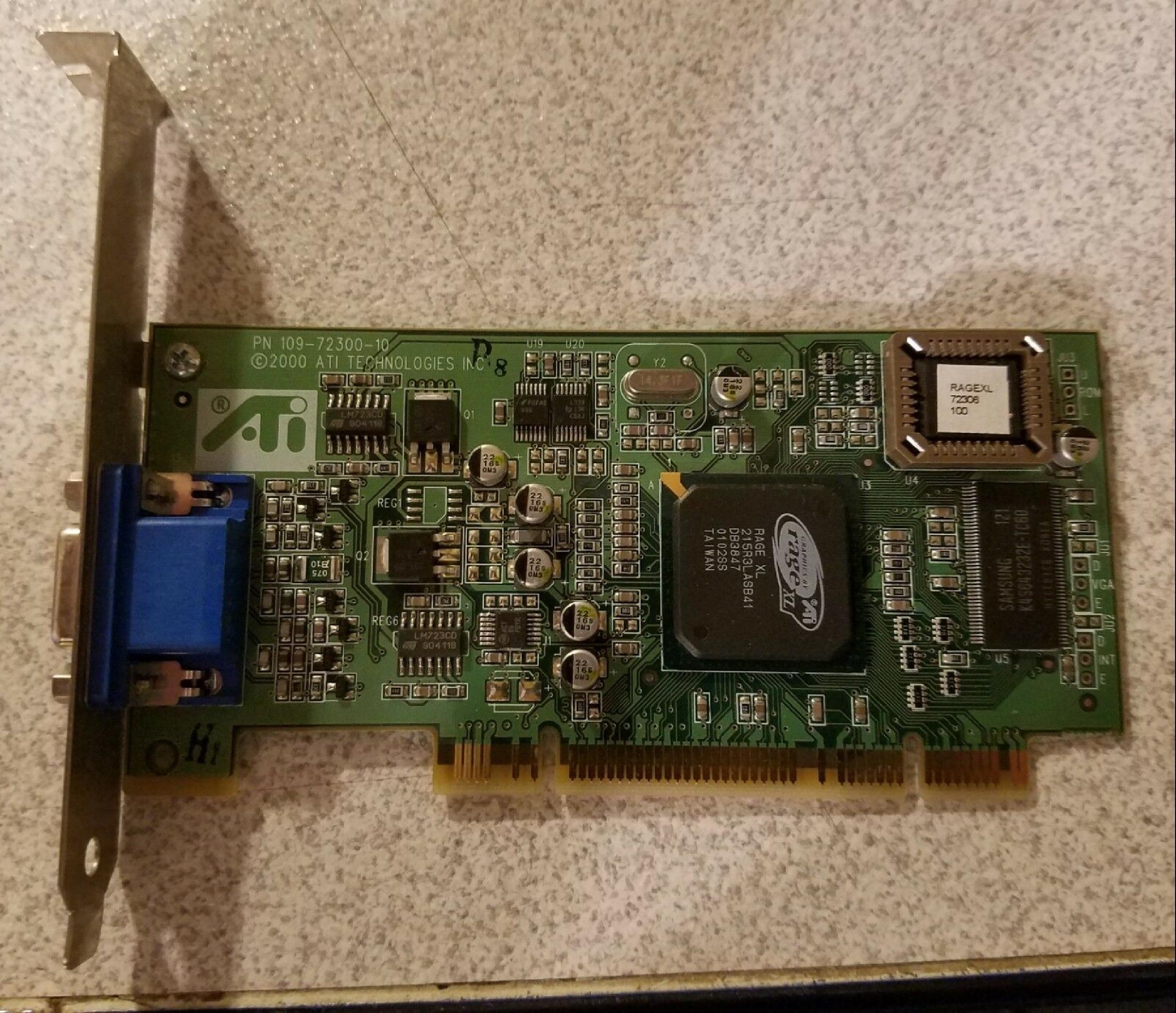 ATI 109-72300-10 RAGE XL 8MB PCI VIDEO CARD WITH VGA PORT