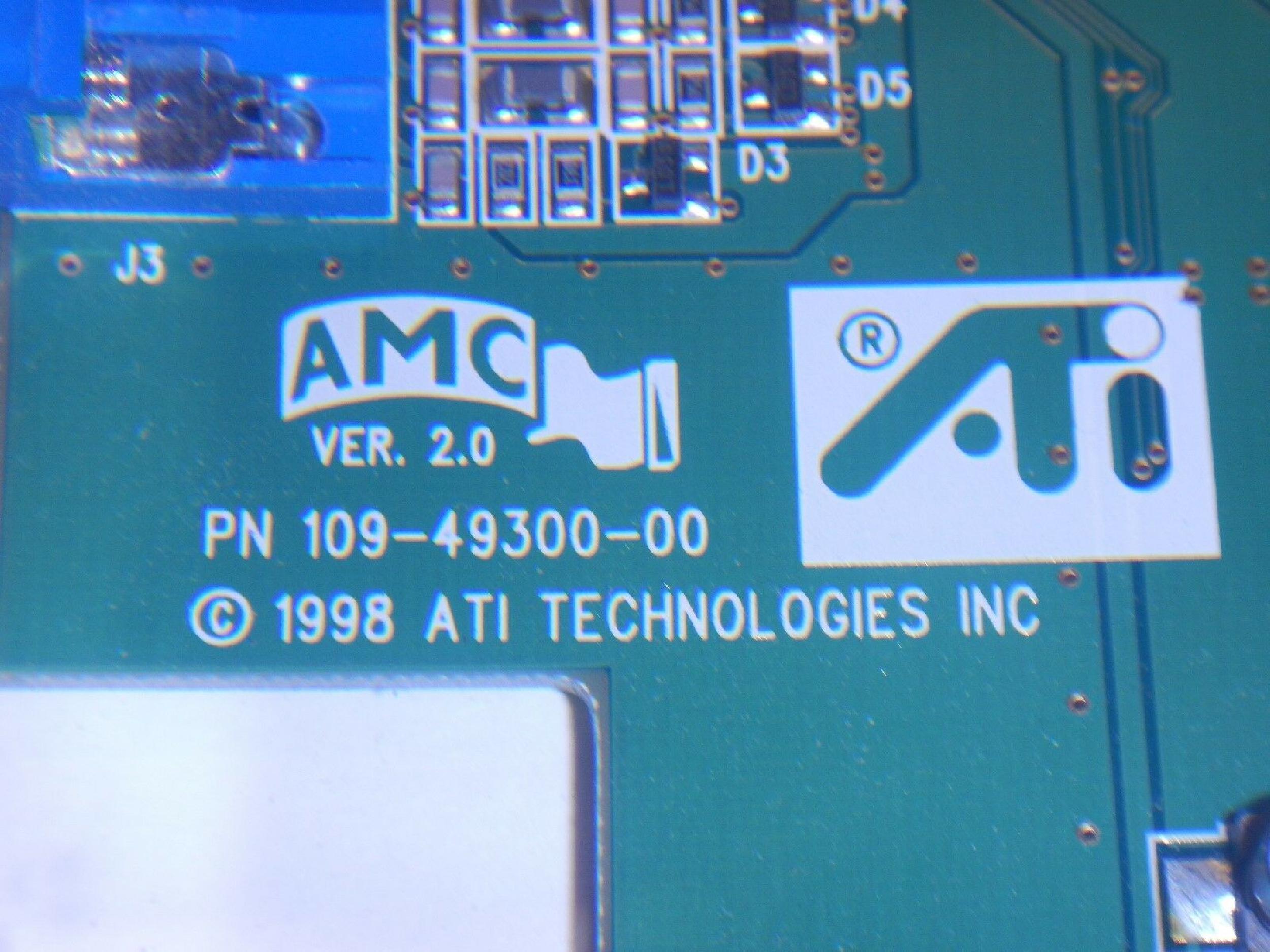 ATI 109-49300-00 RAGE IIC 4MB AGP VIDEO CARD WITH VGA PORT 128