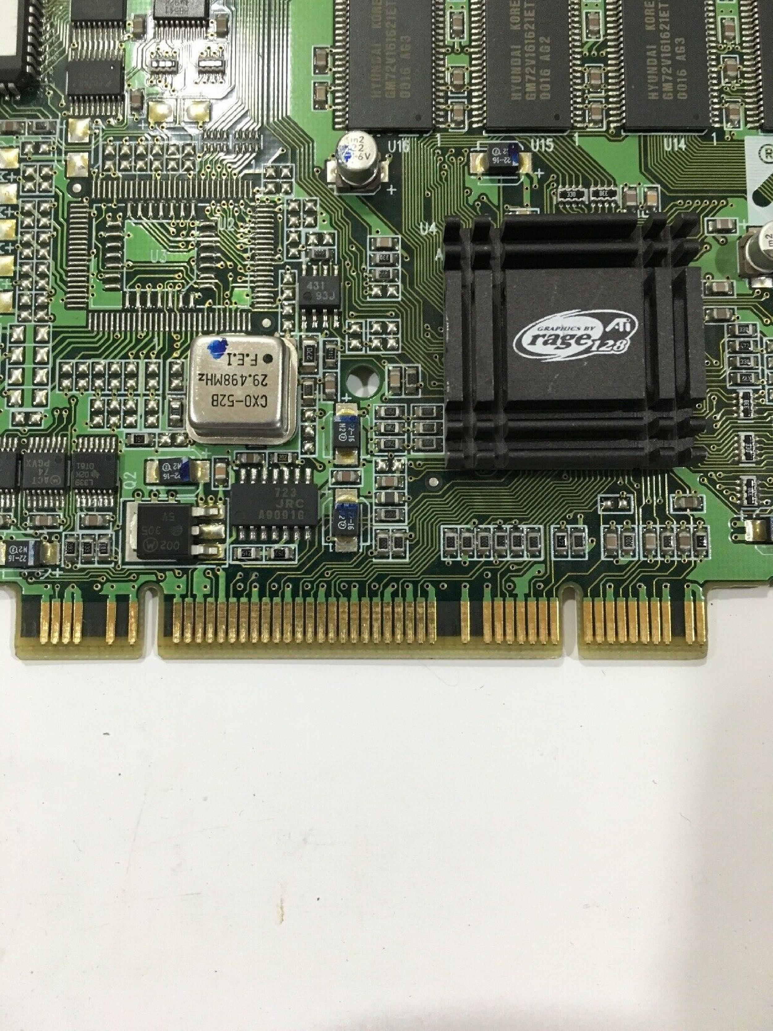 ATI 109-57400-31 RAGE 128 PRO 16MB AGP VIDEO CARD WITH VGA PORT