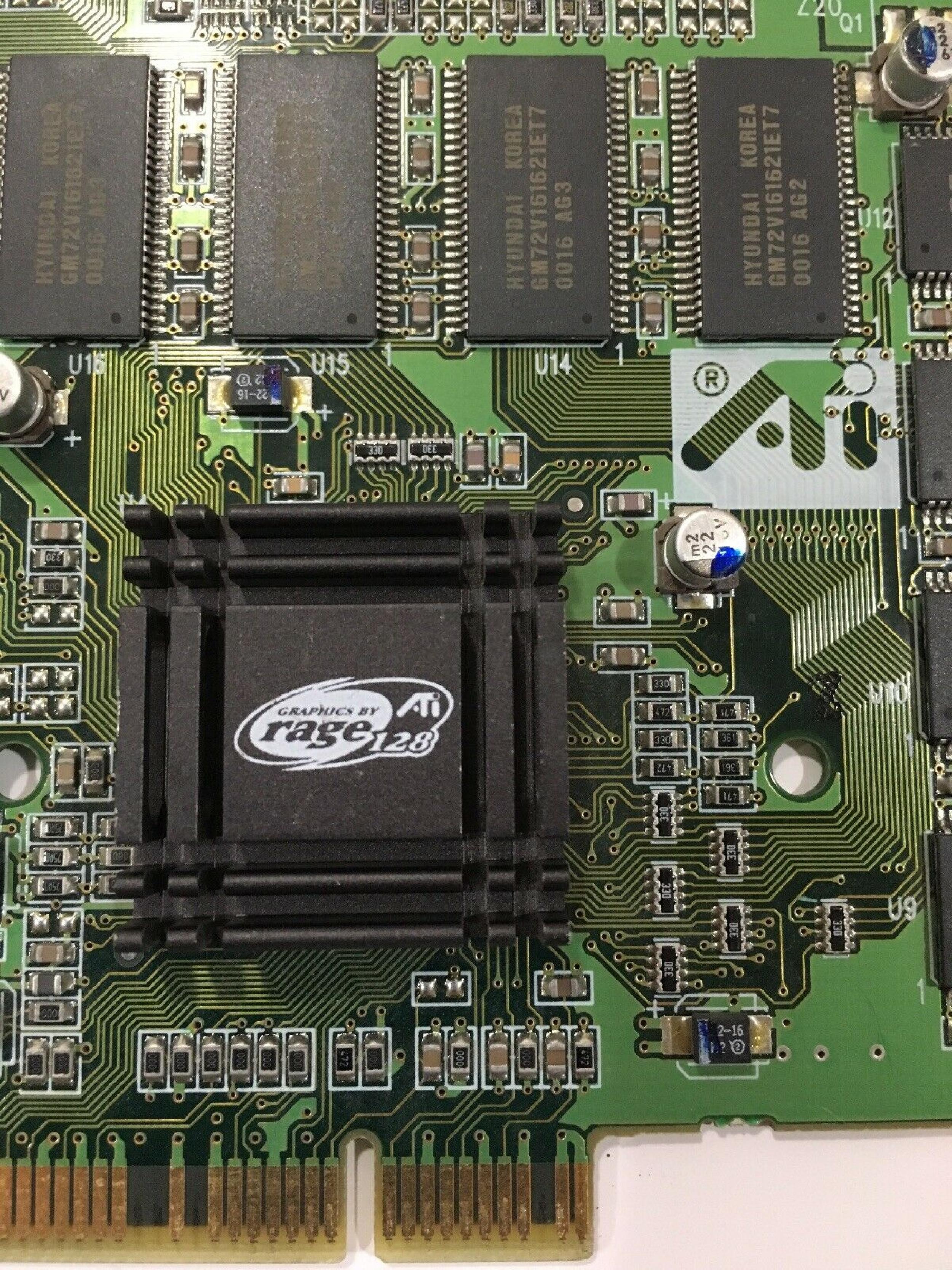 ATI 109-57400-31 RAGE 128 PRO 16MB AGP VIDEO CARD WITH VGA PORT