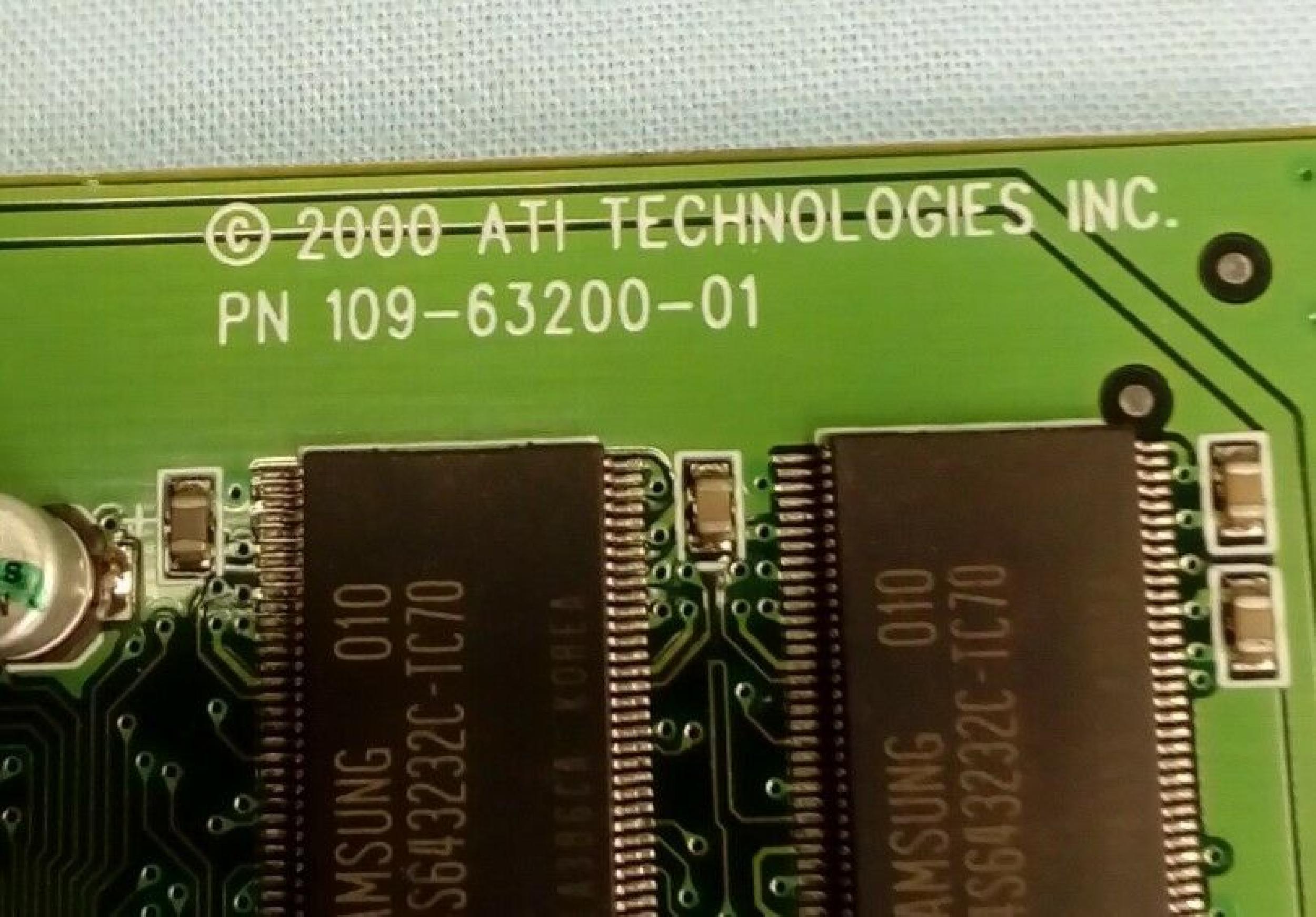 ATI 109-63200-01 RAGE 128 PRO 32MB AGP VIDEO CARD WITH VGA S-VID COMP-IN AND COMP-OUT PORTS 128MB S-VIDEO COMPOSITE IN OUT