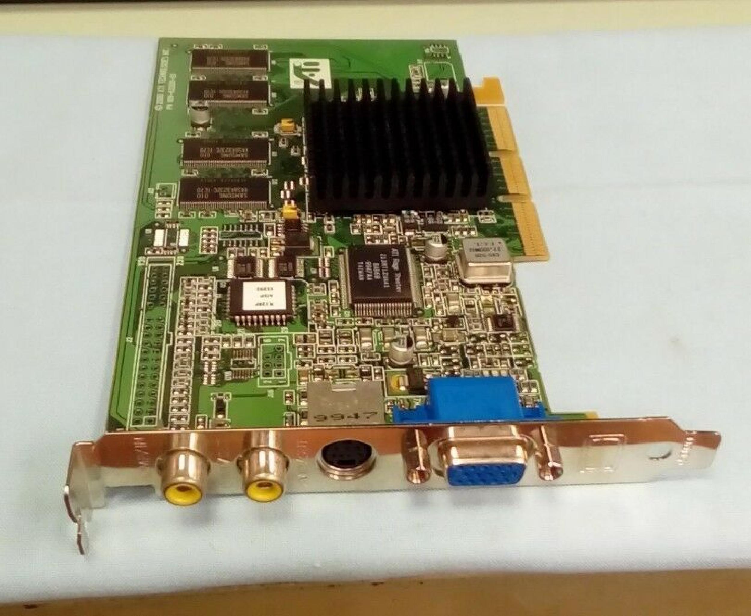 ATI 109-63200-01 RAGE 128 PRO 32MB AGP VIDEO CARD WITH VGA S-VID COMP-IN AND COMP-OUT PORTS 128MB S-VIDEO COMPOSITE IN OUT
