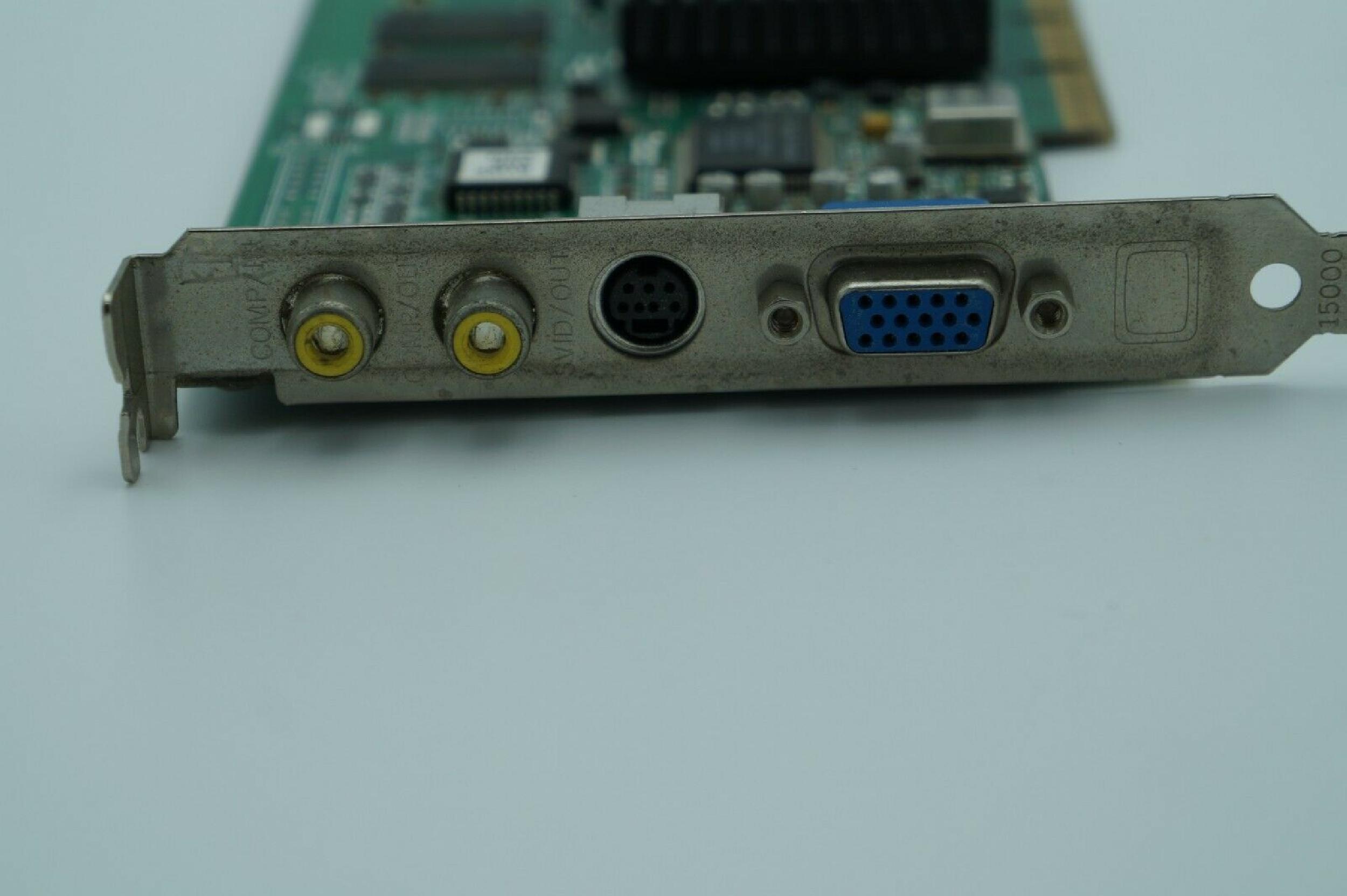 ATI 109-63200-01 RAGE 128 PRO 32MB AGP VIDEO CARD WITH VGA S-VID COMP-IN AND COMP-OUT PORTS 128MB S-VIDEO COMPOSITE IN OUT