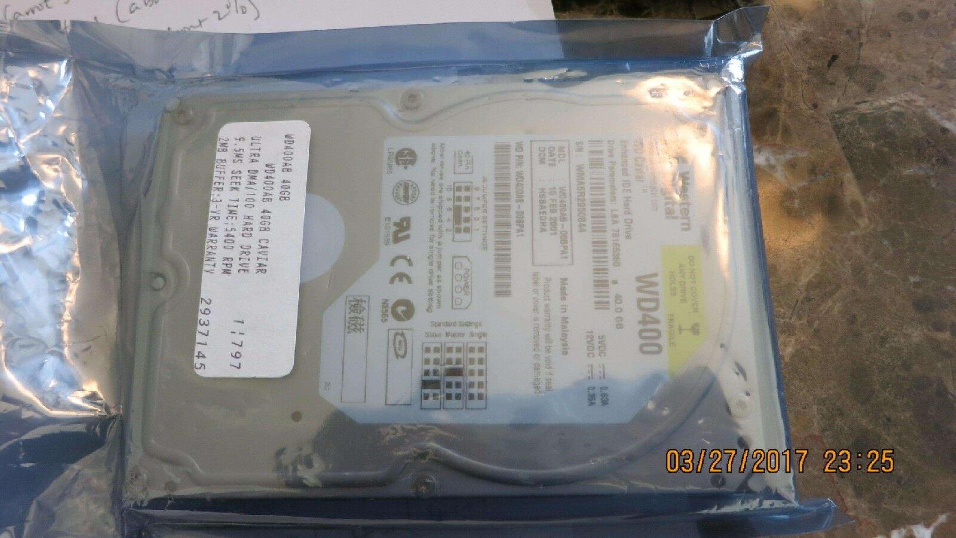 WESTERN DIGITAL / WD WD100 CAVIAR 10GB AT 3.5 INCH HARD DRIVE 10.0GB 3.5INCH IDE LBA 19541088 16 AUG 2001 DCM HRBBEGYB